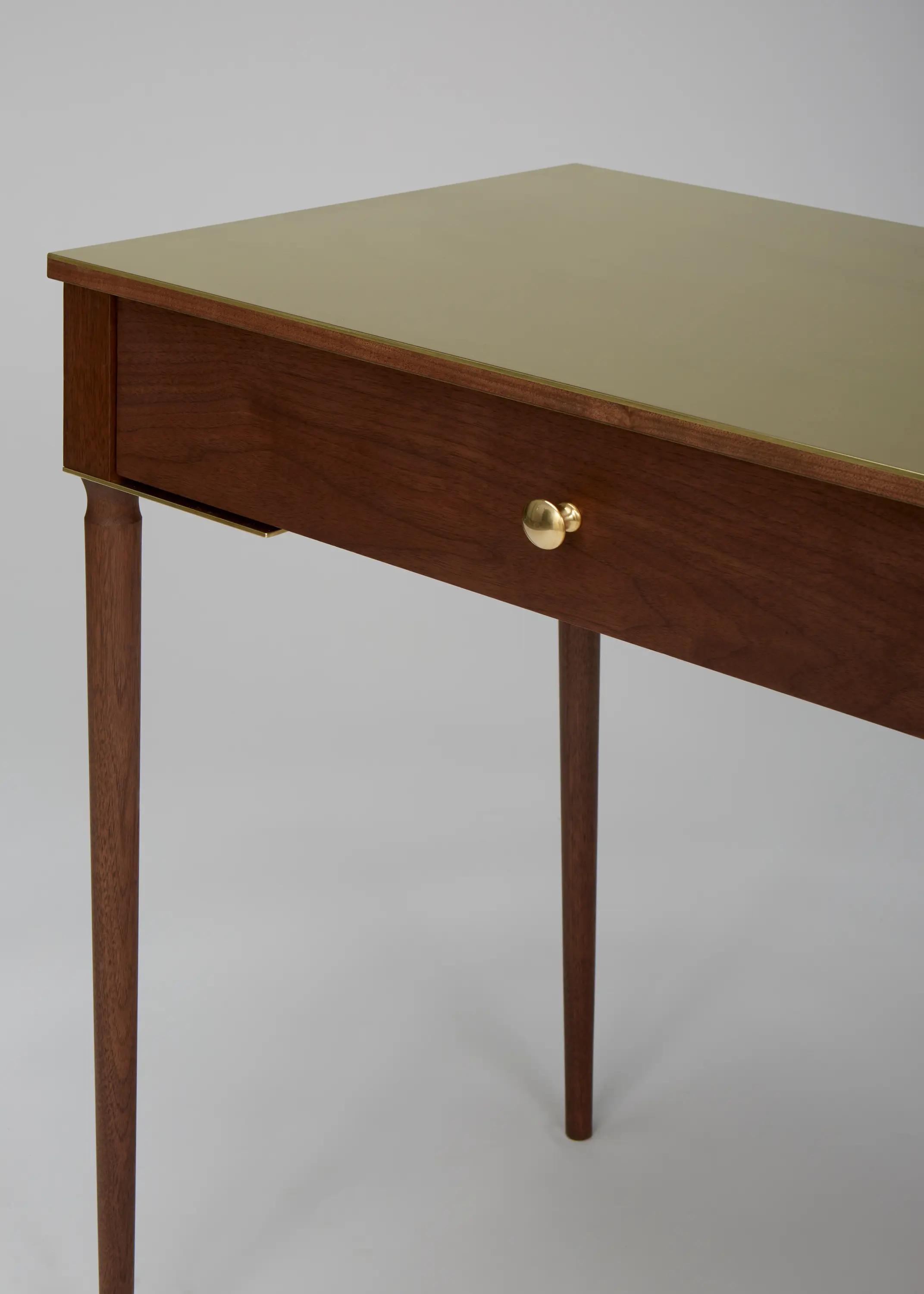 Roll & Hill - The Cain Nightstand (Black Walnut/Brass)