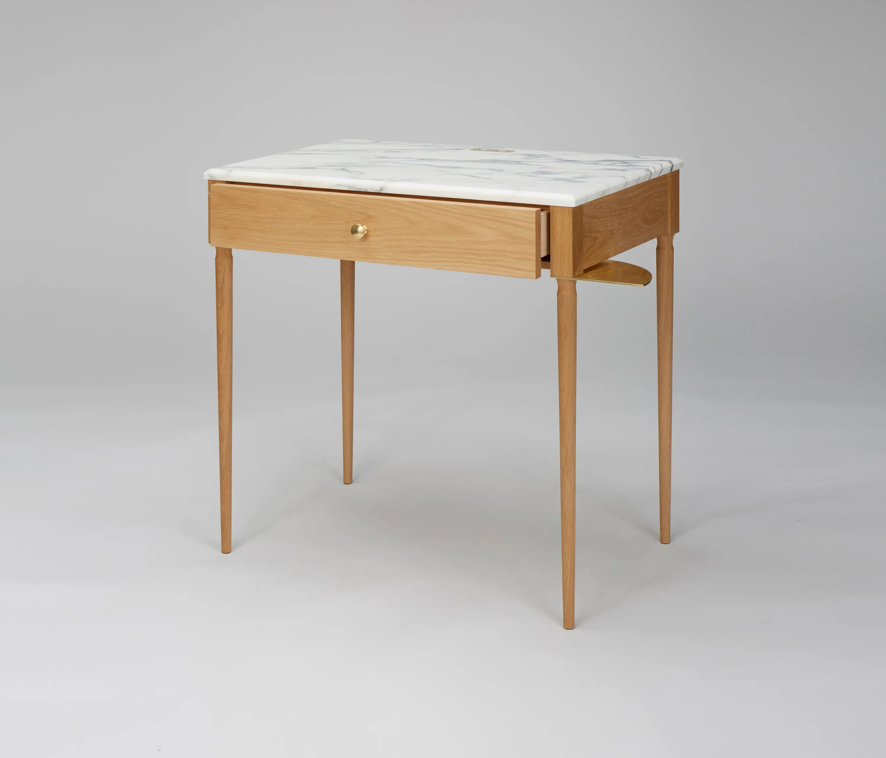 Roll & Hill - The Cain Nightstand (White Oak/Stone)