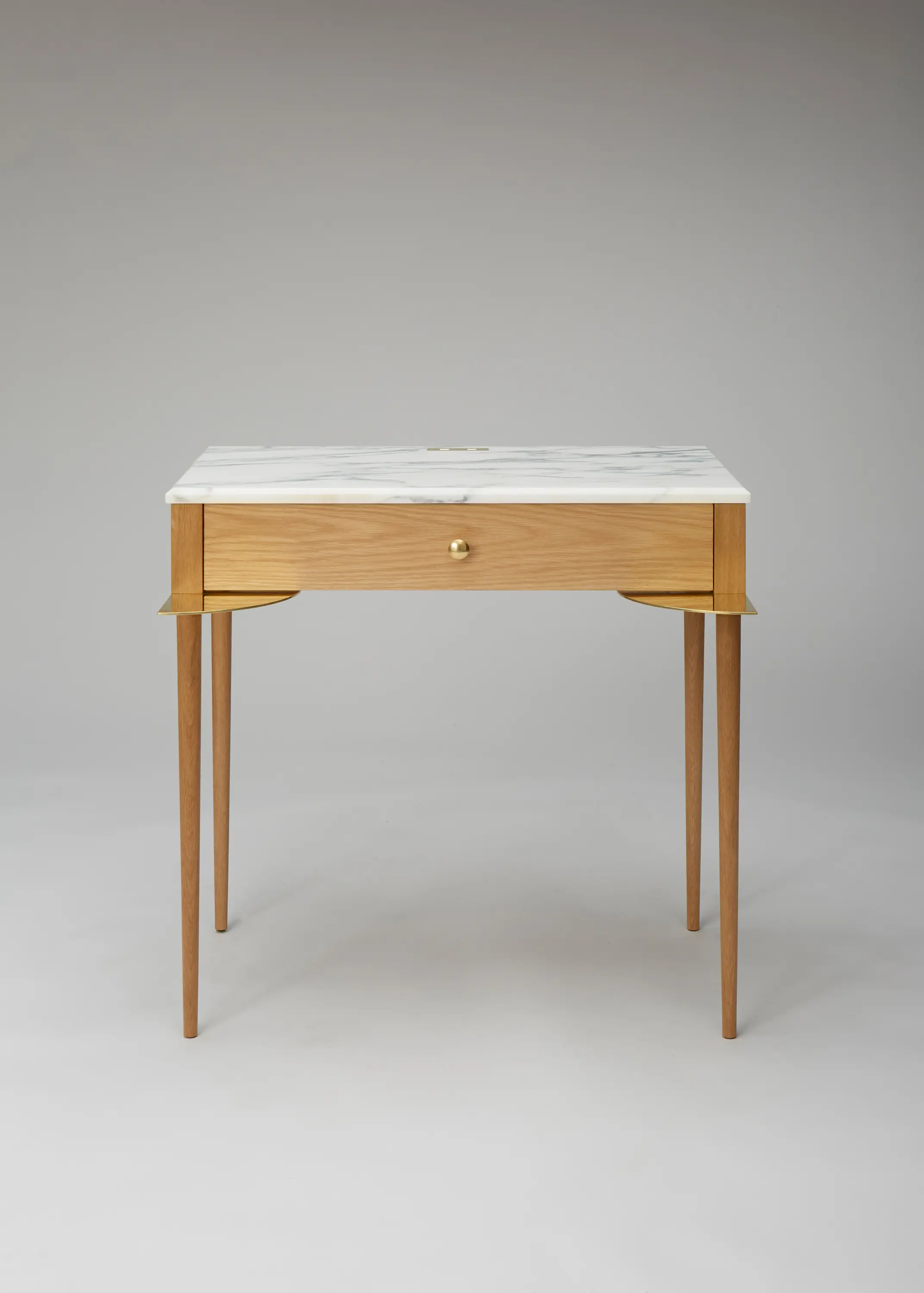 Roll & Hill - The Cain Nightstand (White Oak/Stone)