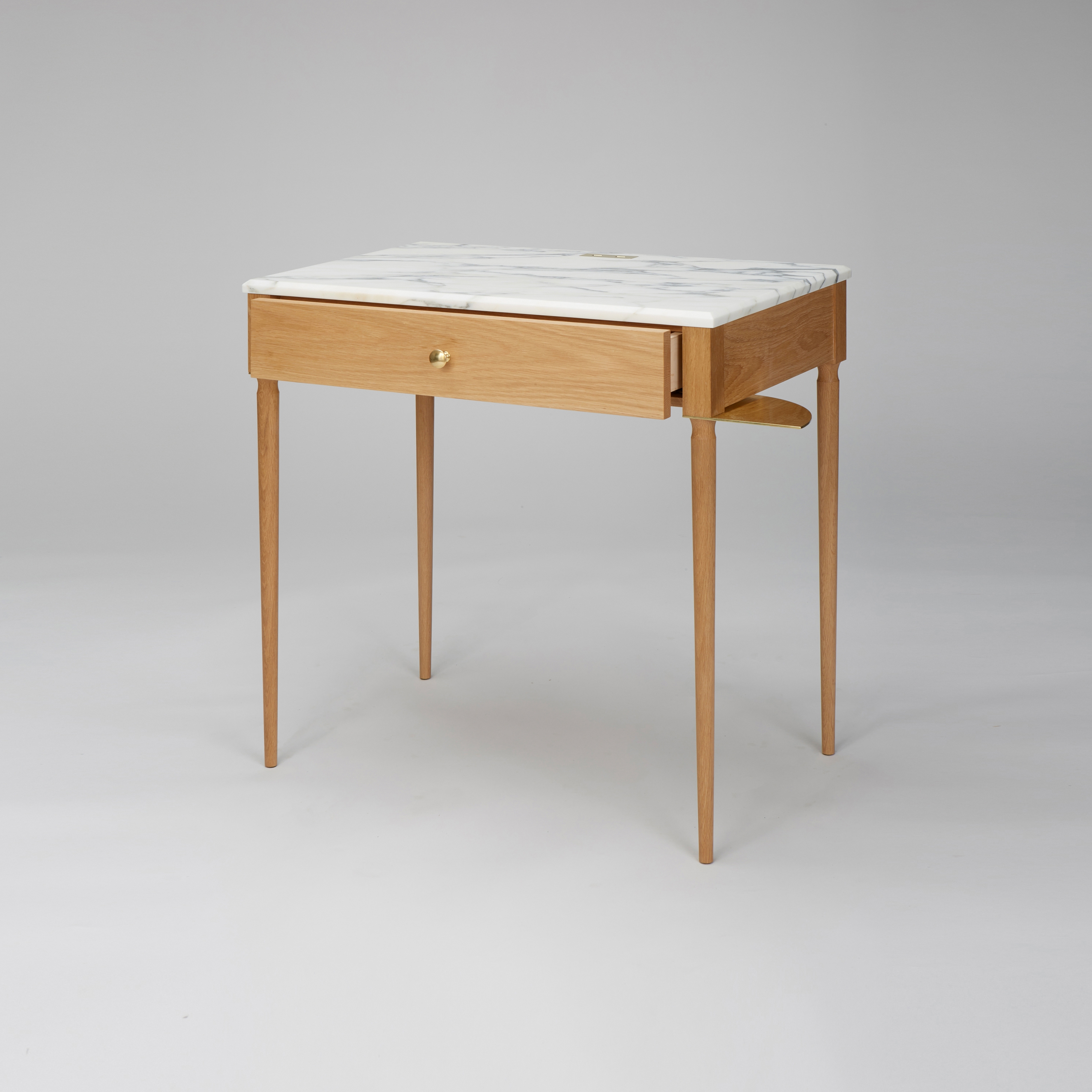 Display product The Cain Nightstand (White Oak/Stone) from manufacturer Roll & Hill