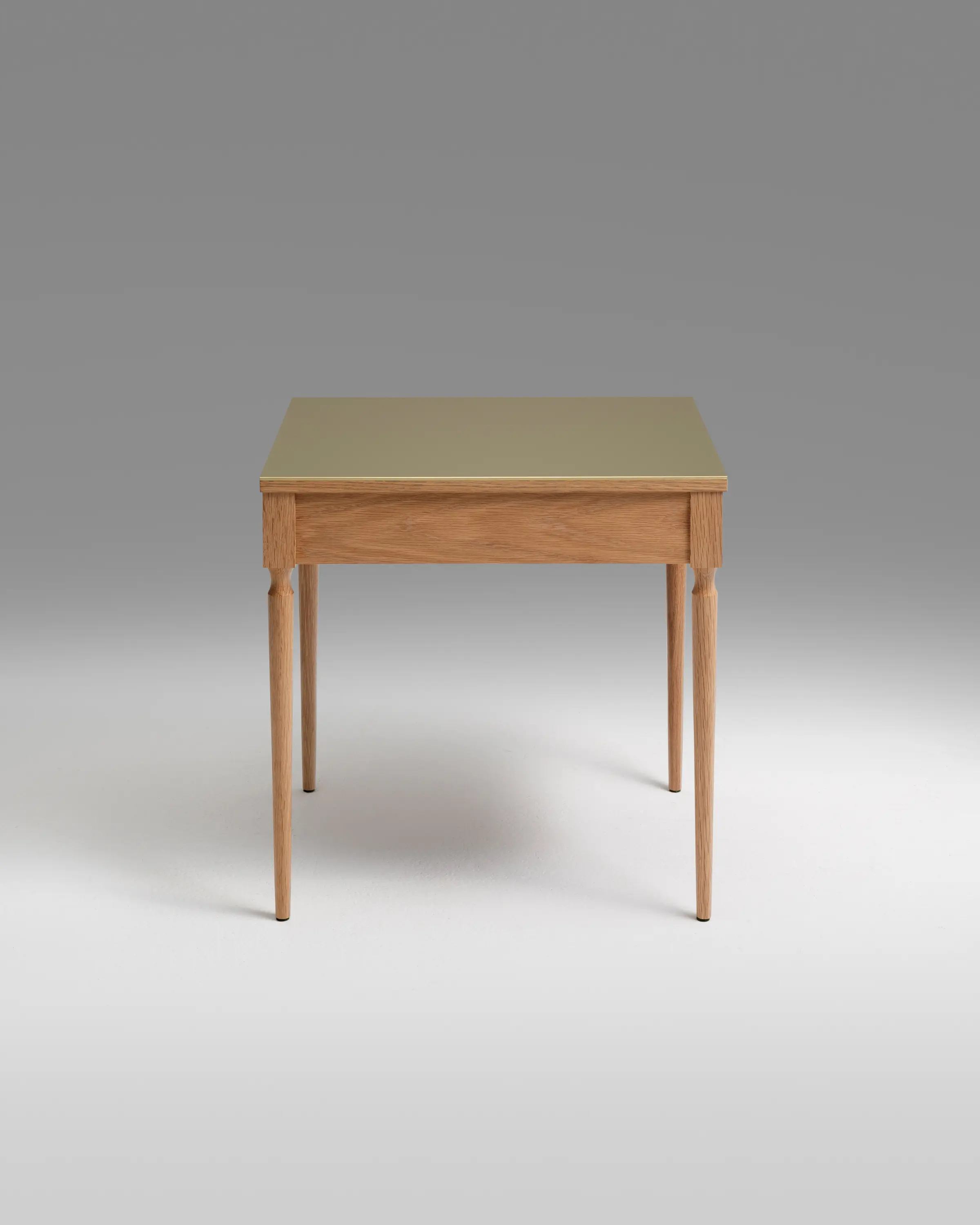 Roll & Hill - The Cain Side Table (White Oak/Brass)
