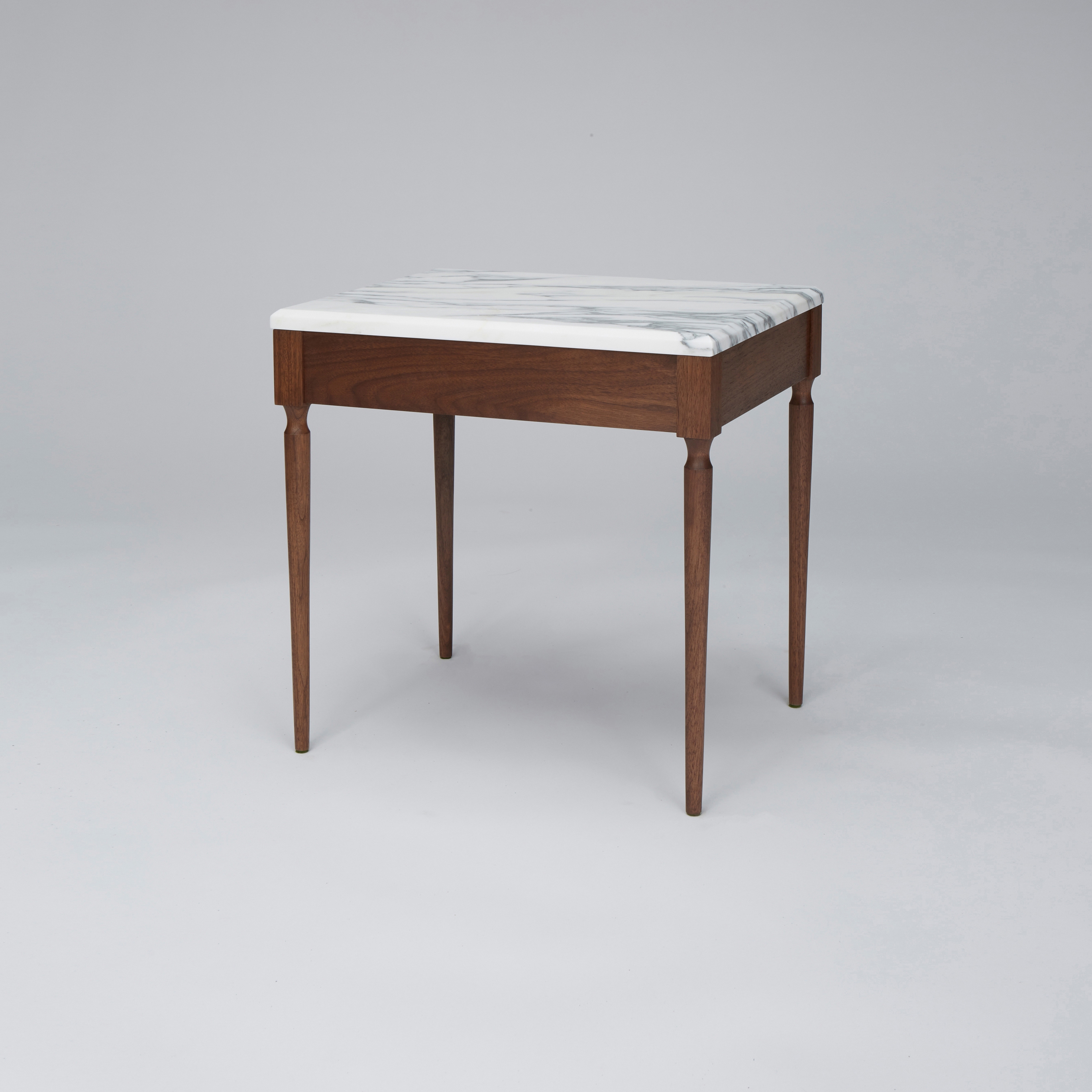 The Cain Side Table (Black Walnut/Stone)