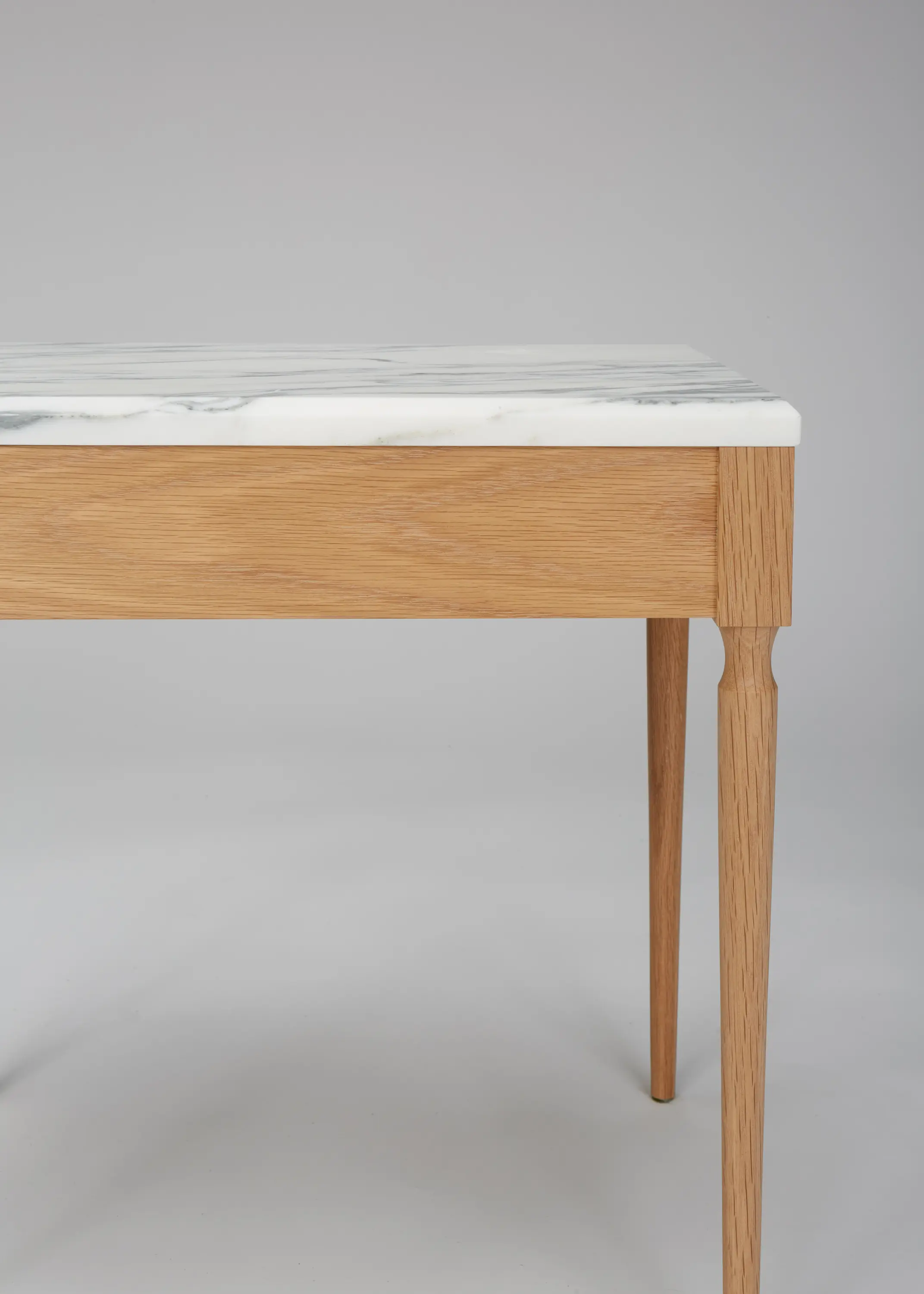 Roll & Hill - The Cain Side Table (White Oak/Stone)