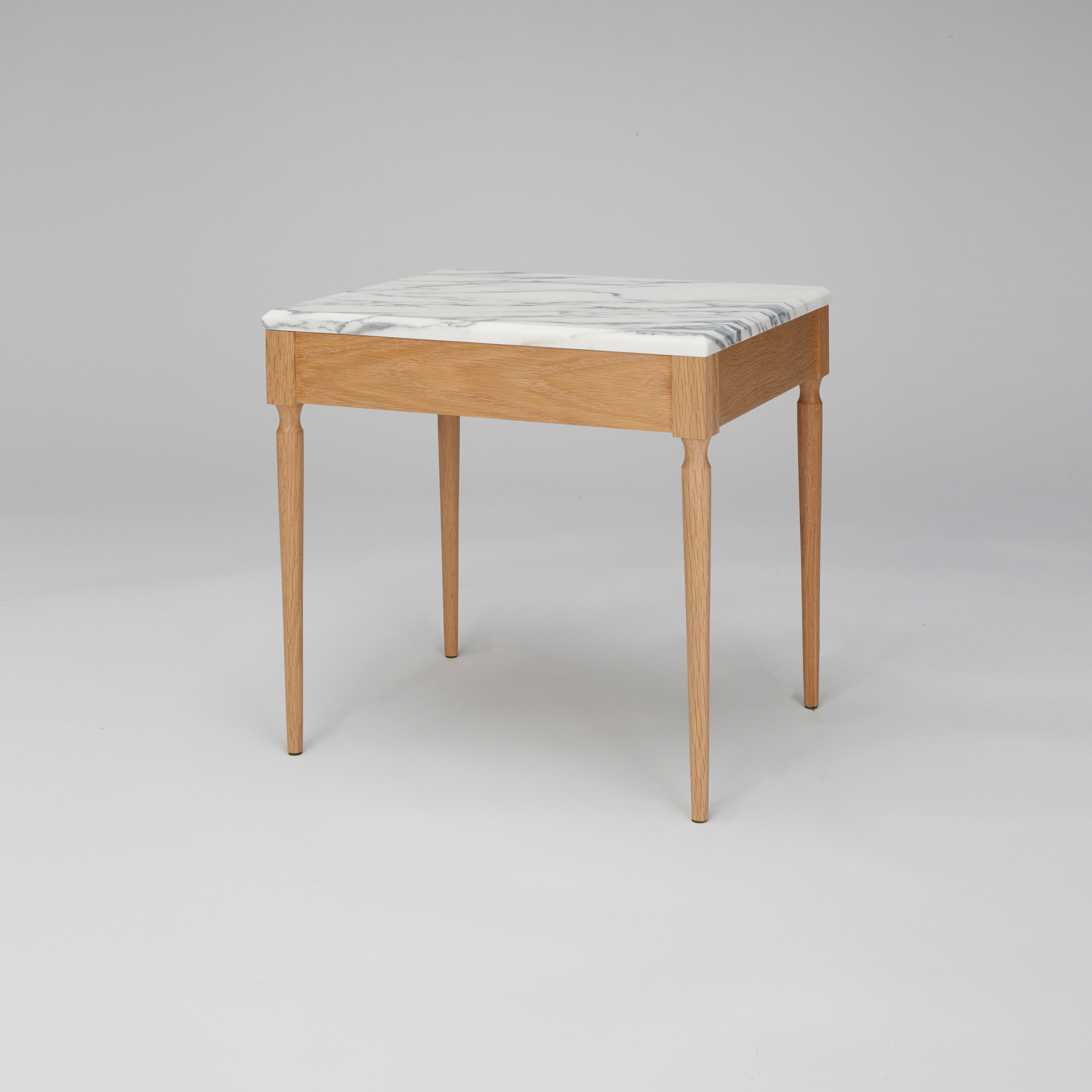 The Cain Side Table (White Oak/Stone)