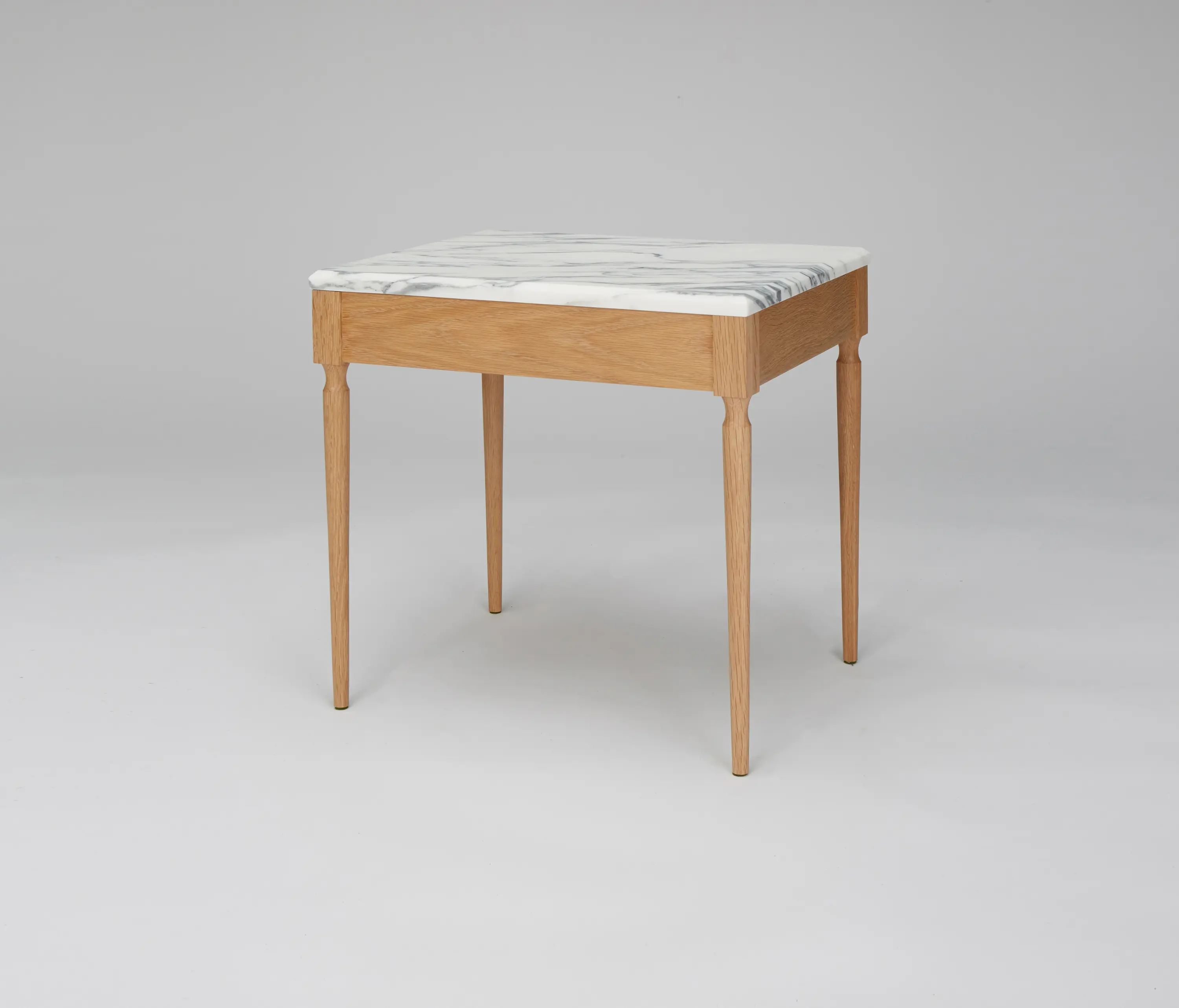 Roll & Hill - The Cain Side Table (White Oak/Stone)