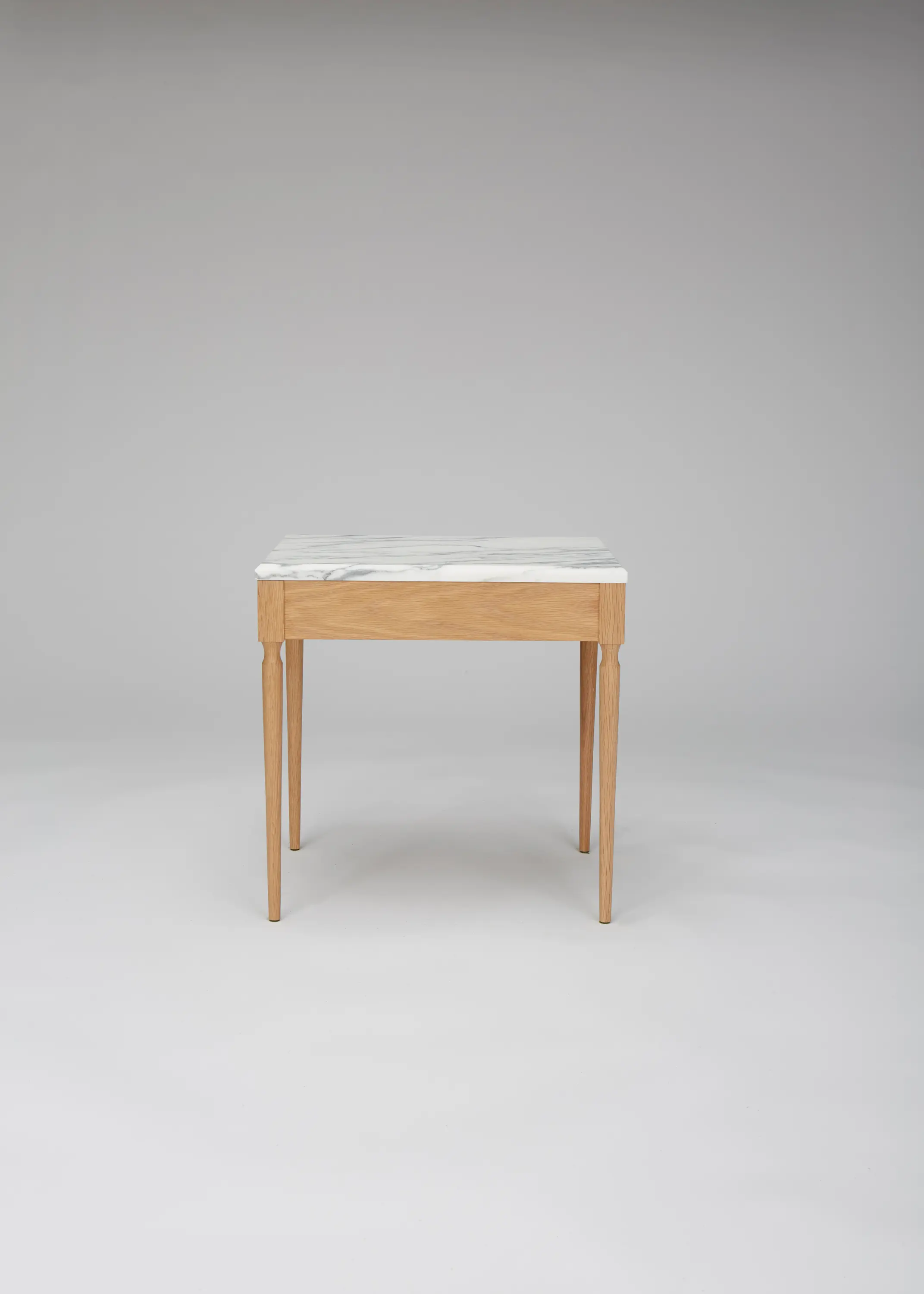 Roll & Hill - The Cain Side Table (White Oak/Stone)