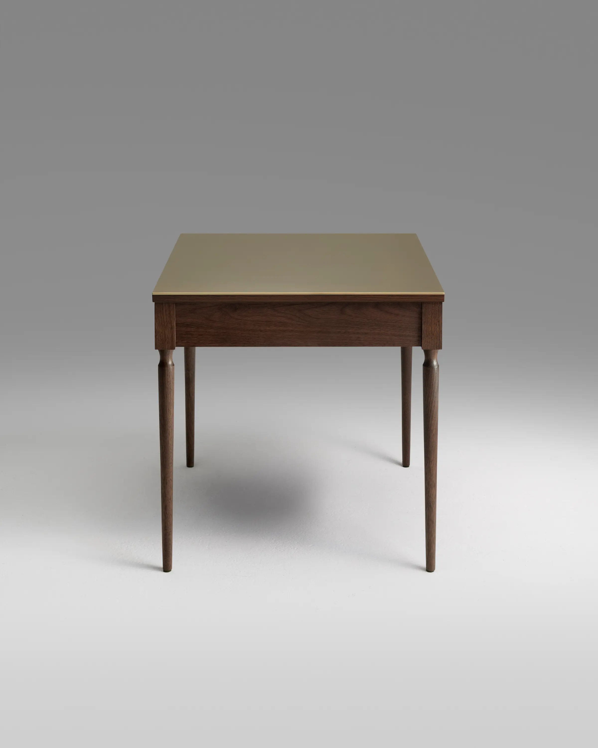 Roll & Hill - The Cain Side Table (Black Walnut/Brass)