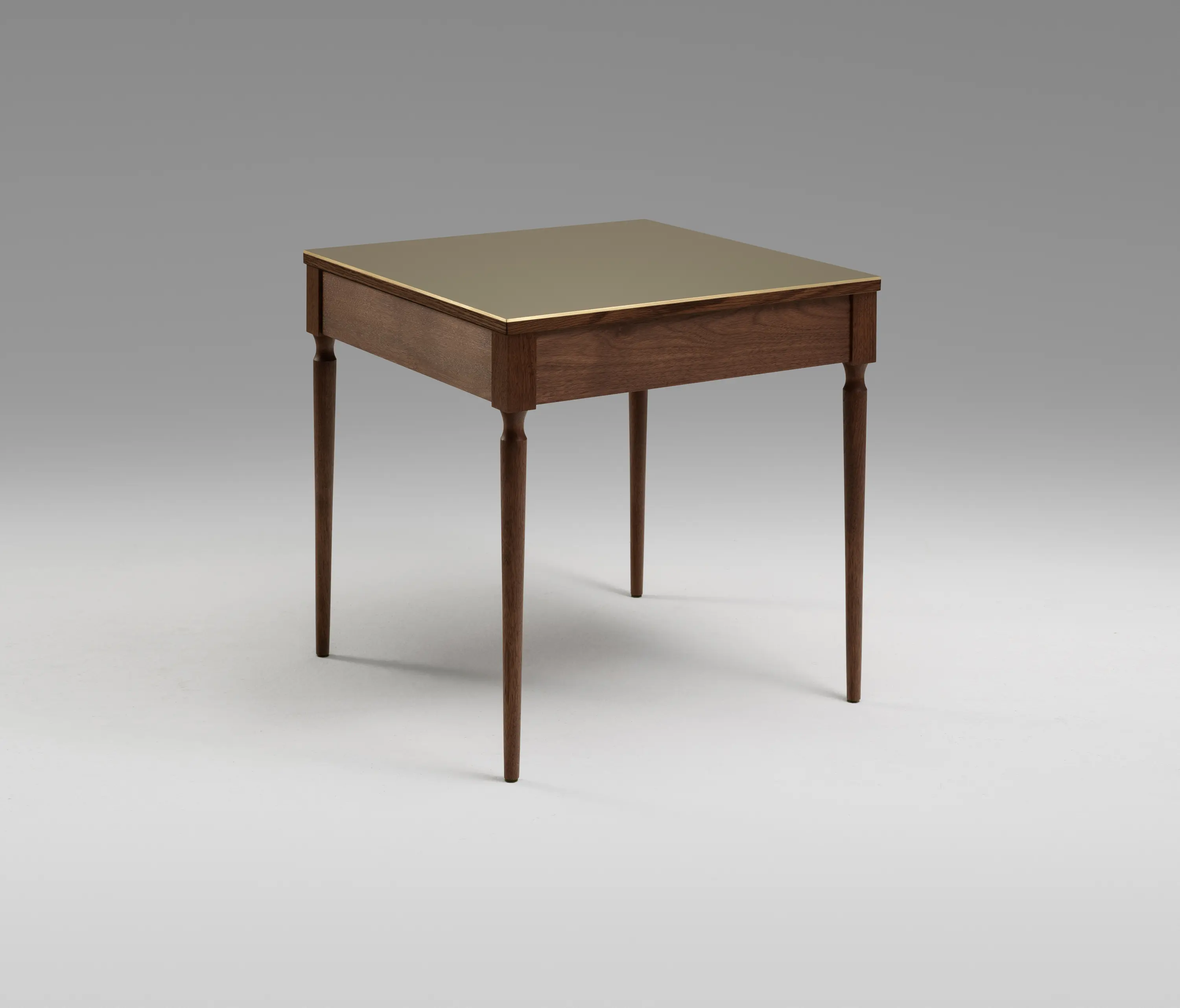 Roll & Hill - The Cain Side Table (Black Walnut/Brass)