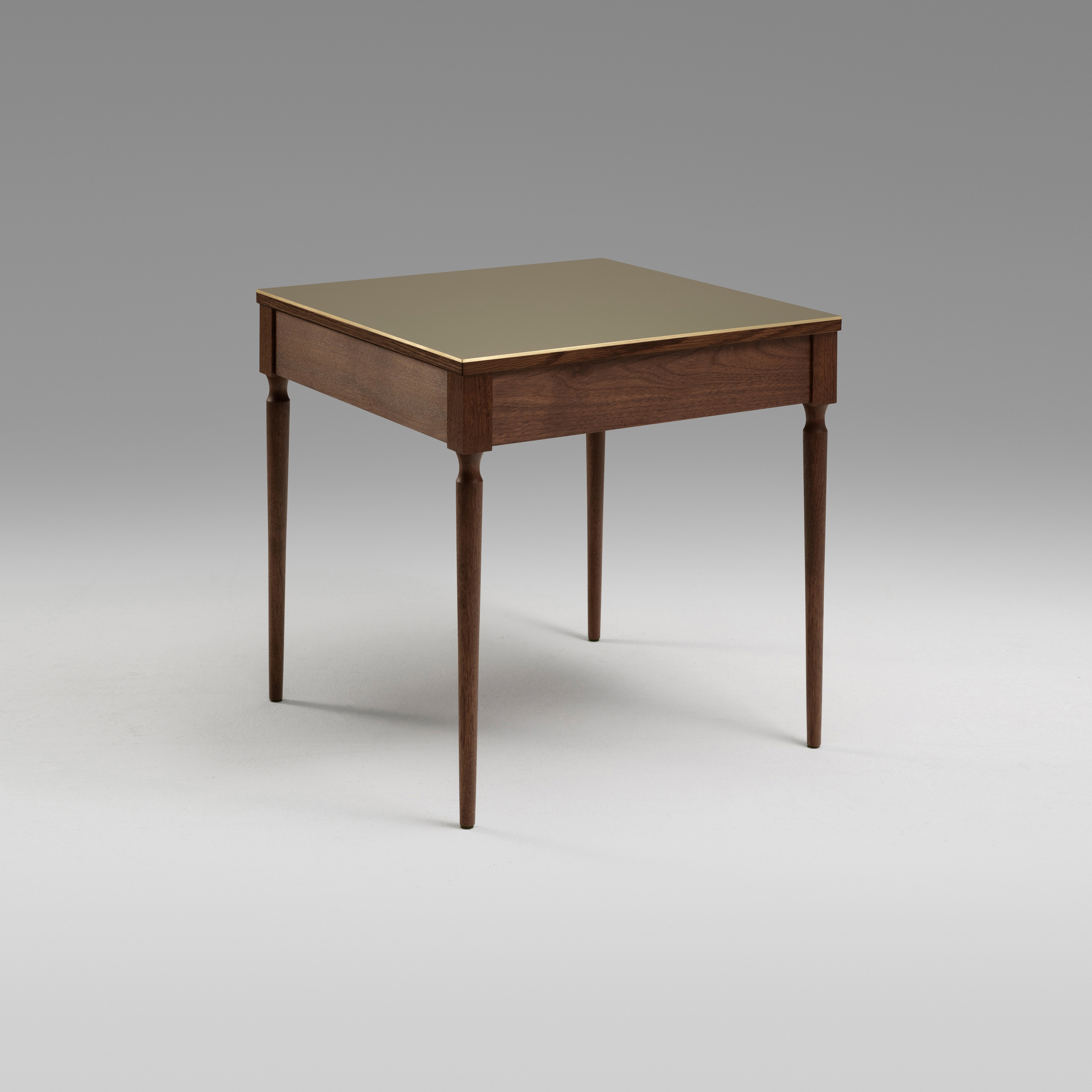 The Cain Side Table (Black Walnut/Brass)