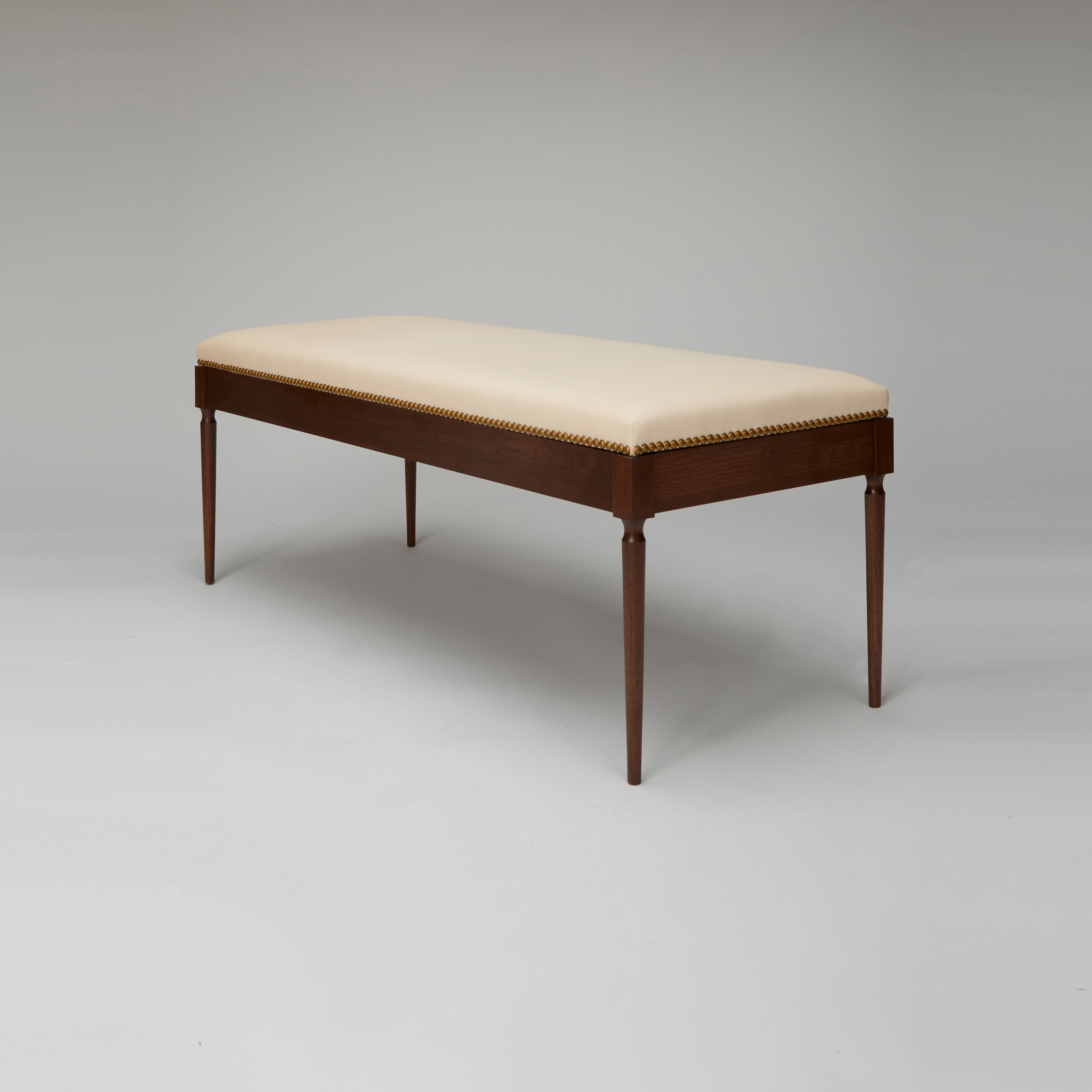 The Judy Bench (Black Walnut/Vachetta Leather)