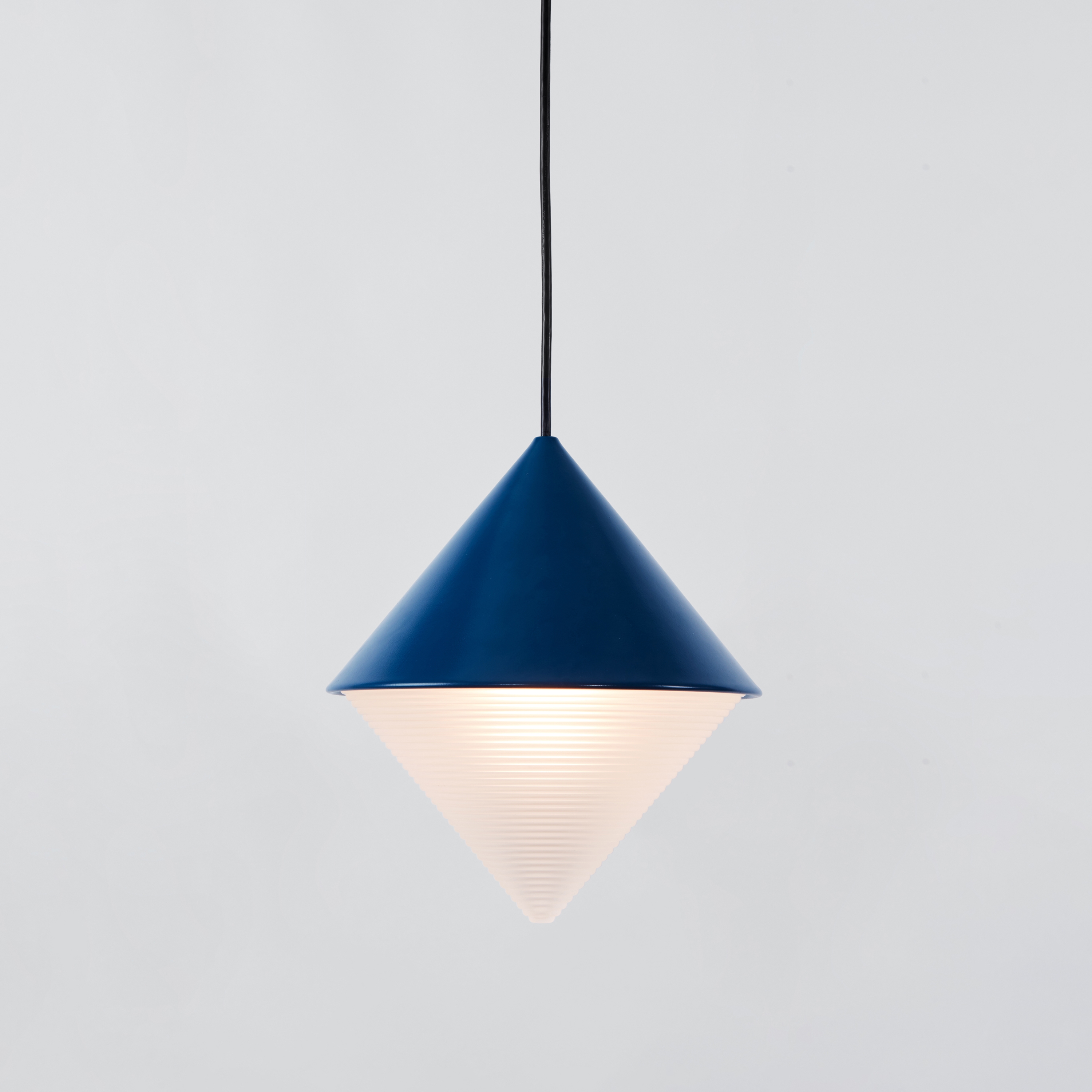 Half & Half Pendant - Cone (Blue)