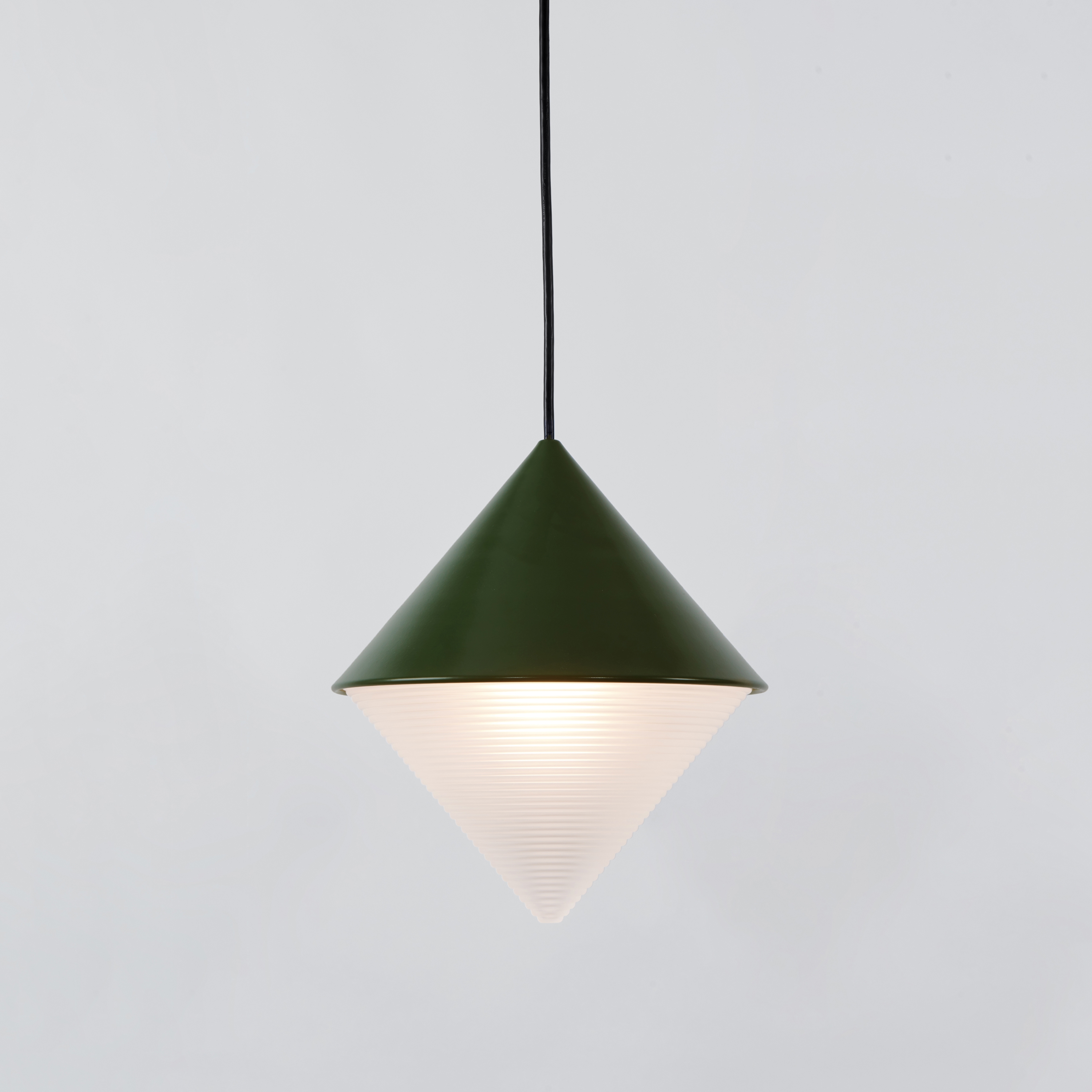 Half & Half Pendant - Cone (Green)