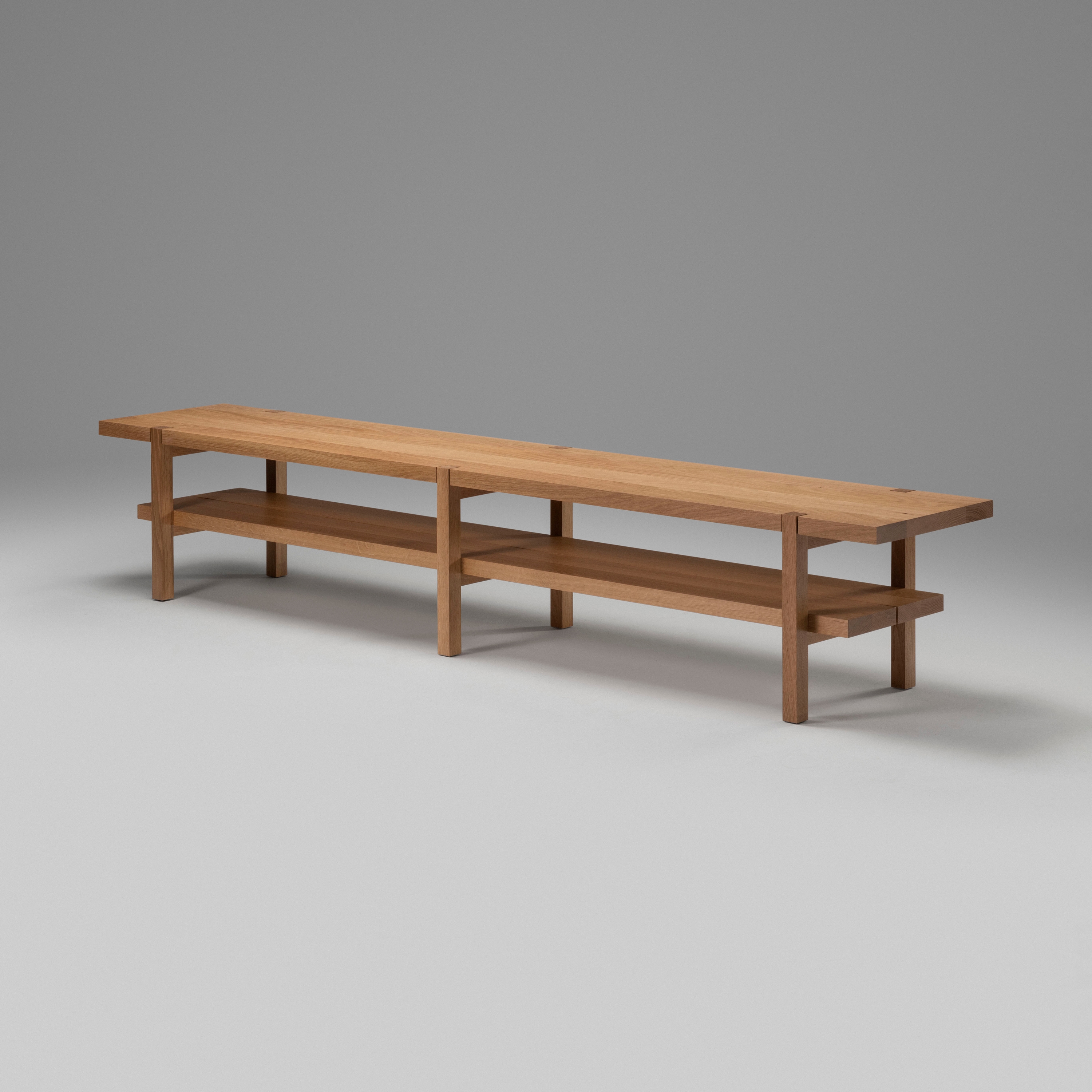 Display product Chamber Bench - 96 inch (White Oak) from manufacturer Roll & Hill