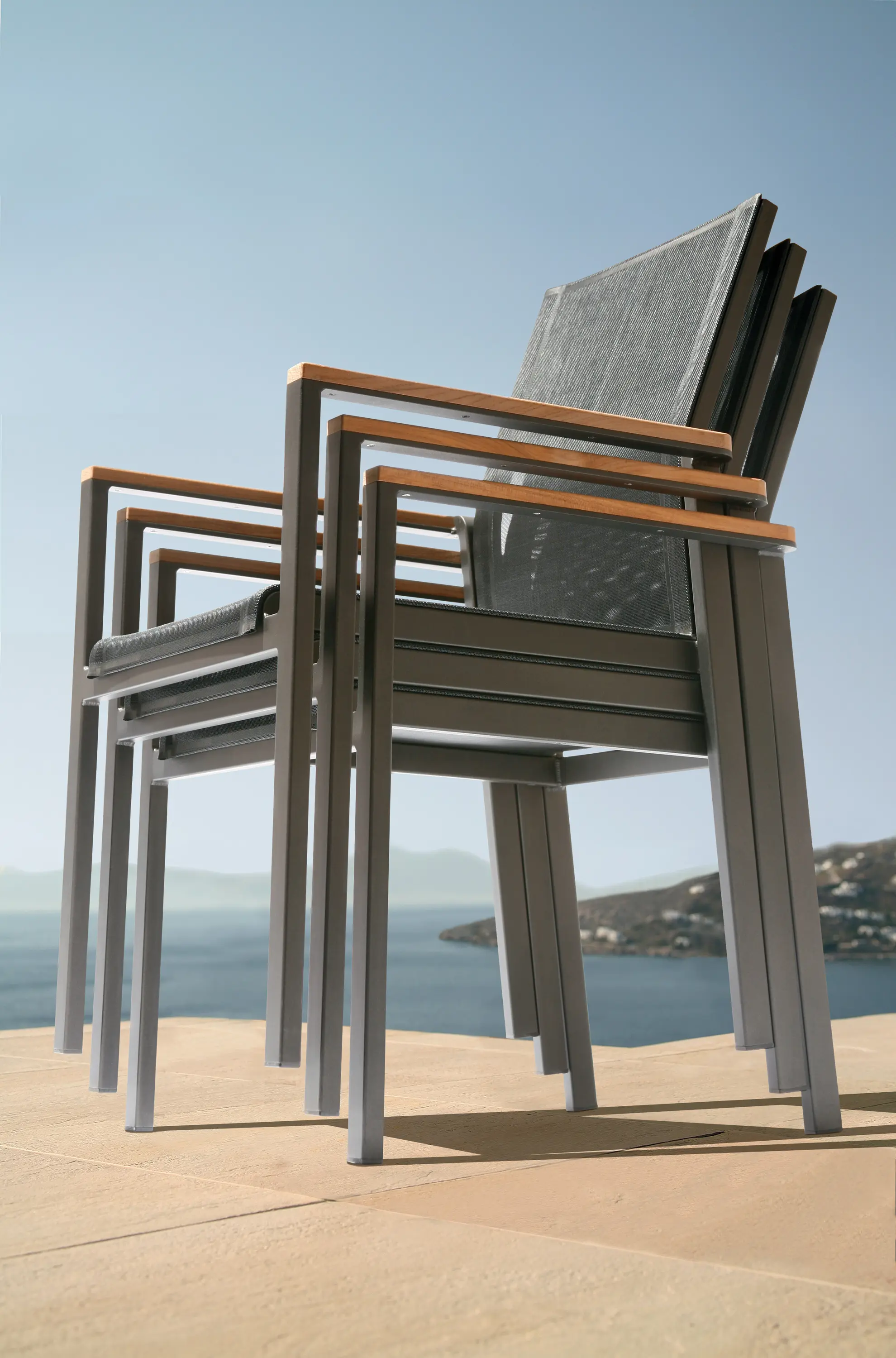 Barlow Tyrie - Aura Table 200 (Teak Top and Champagne Frame)