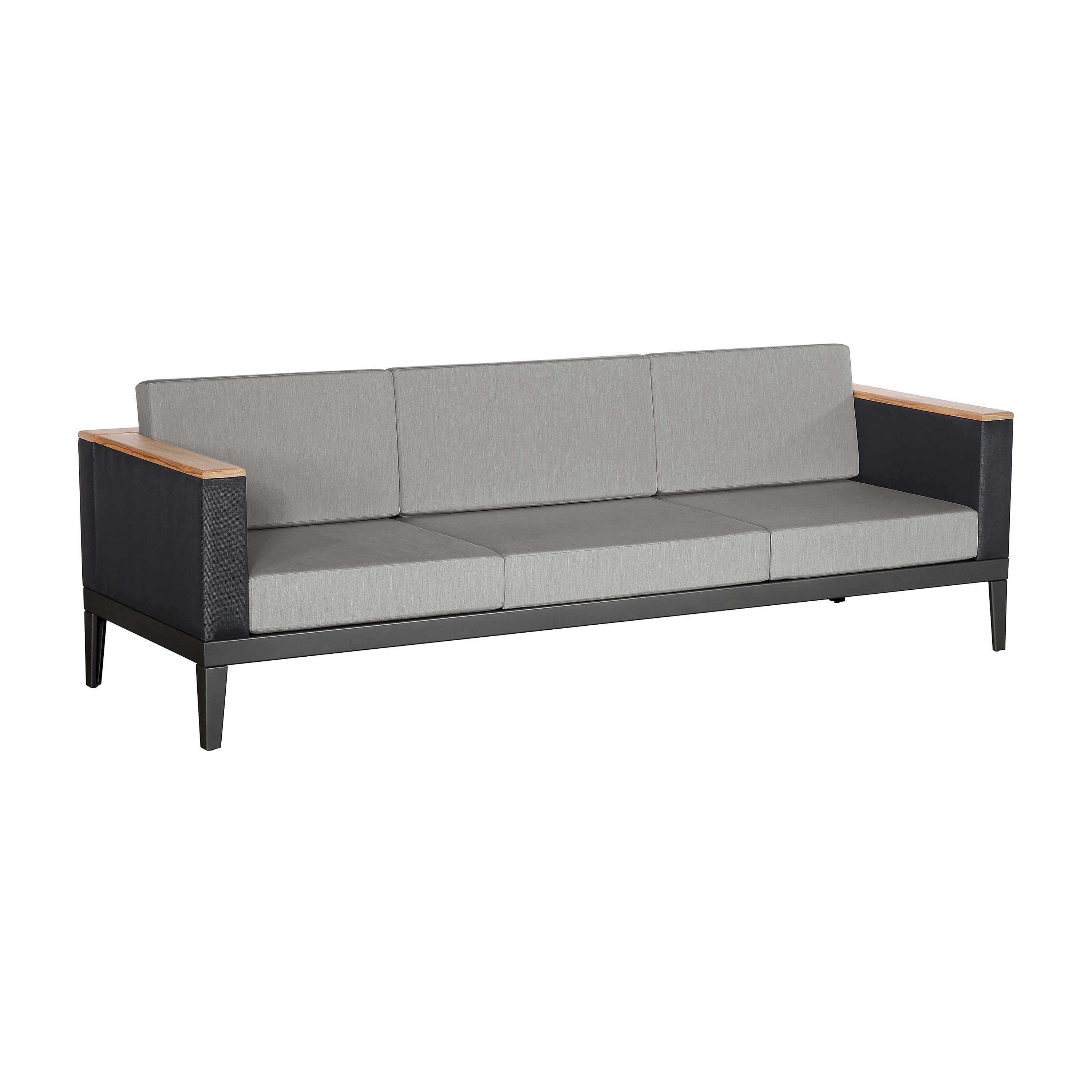 Aura Deep Seating Three-seat Settee DS (Graphite Frame - Charcoal Sides)