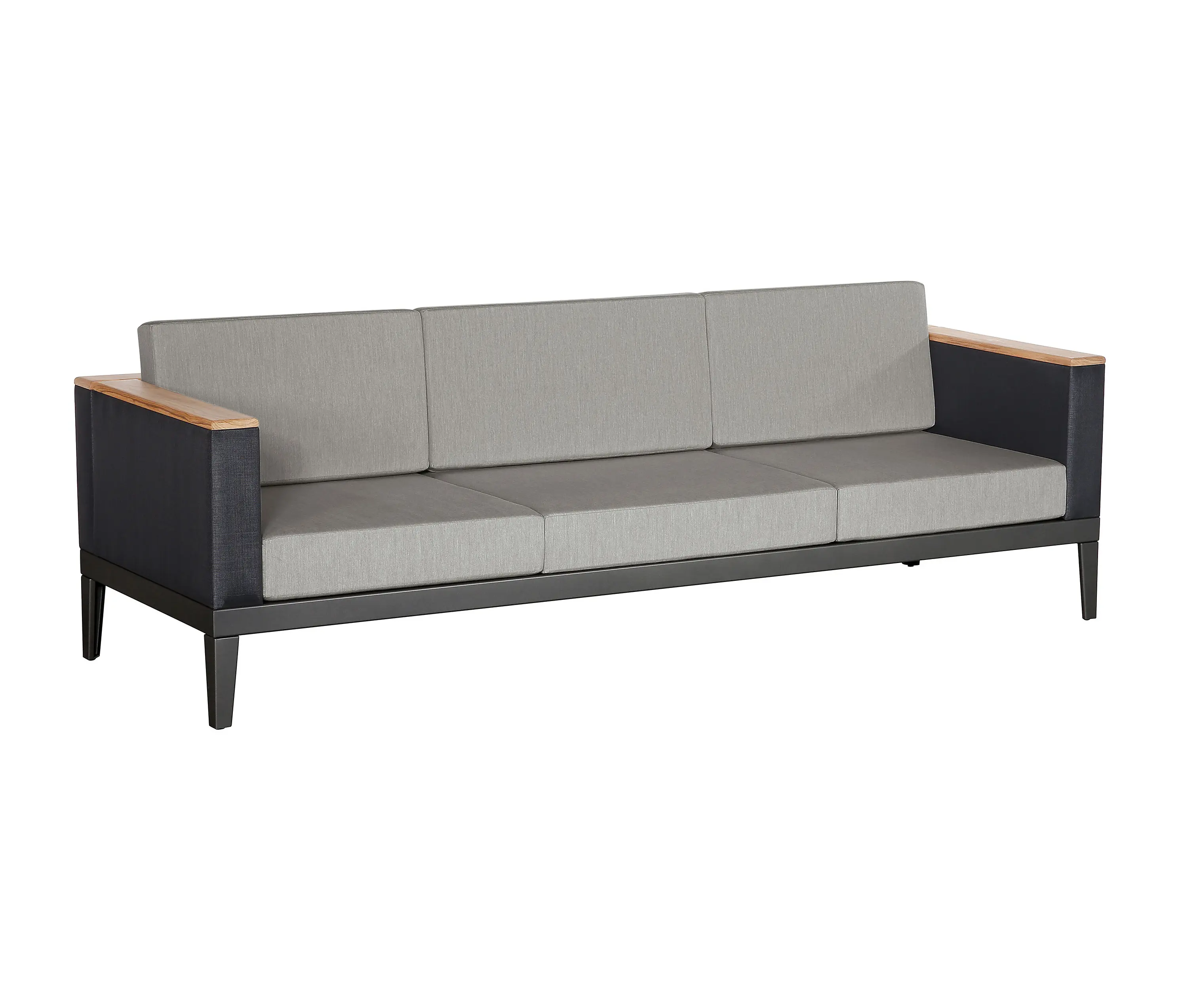 Barlow Tyrie - Aura Deep Seating Three-seat Settee DS (Graphite Frame - Charcoal Sides)