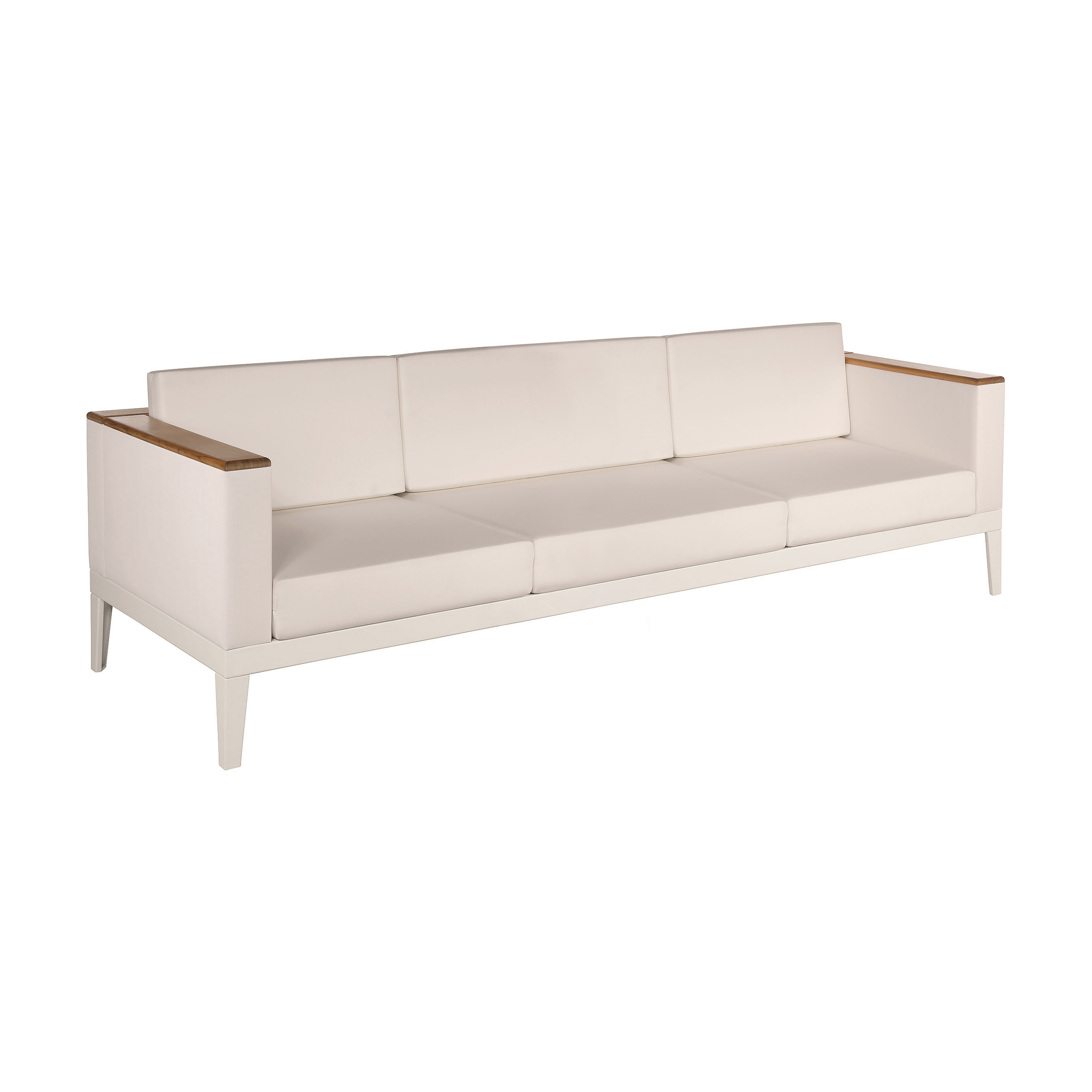 Aura Deep Seating Three-seat Settee DS (Arctic White Frame - Pearl Sides)