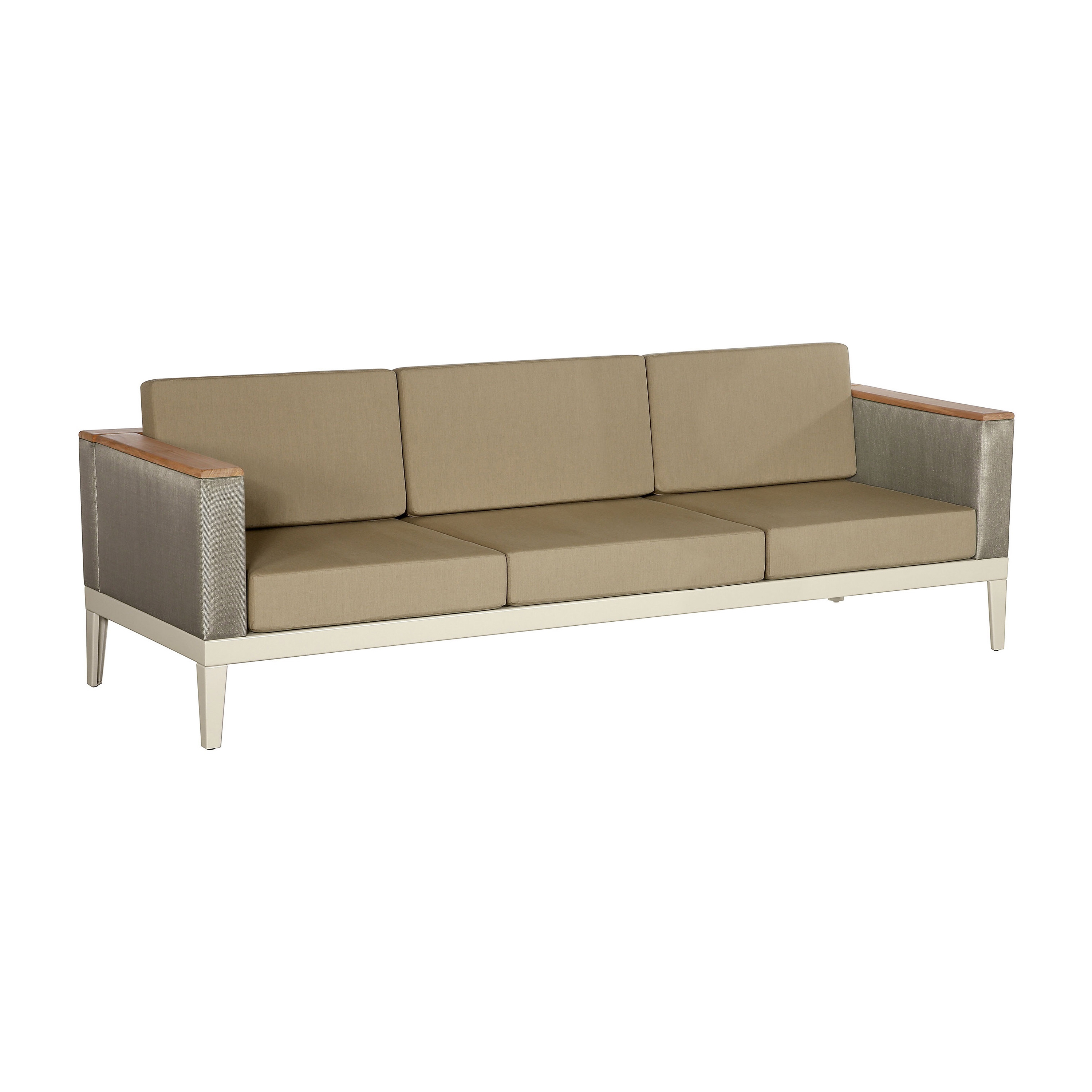 Aura Deep Seating Three-seat Settee DS (Champagne Frame - Titanium Sides)