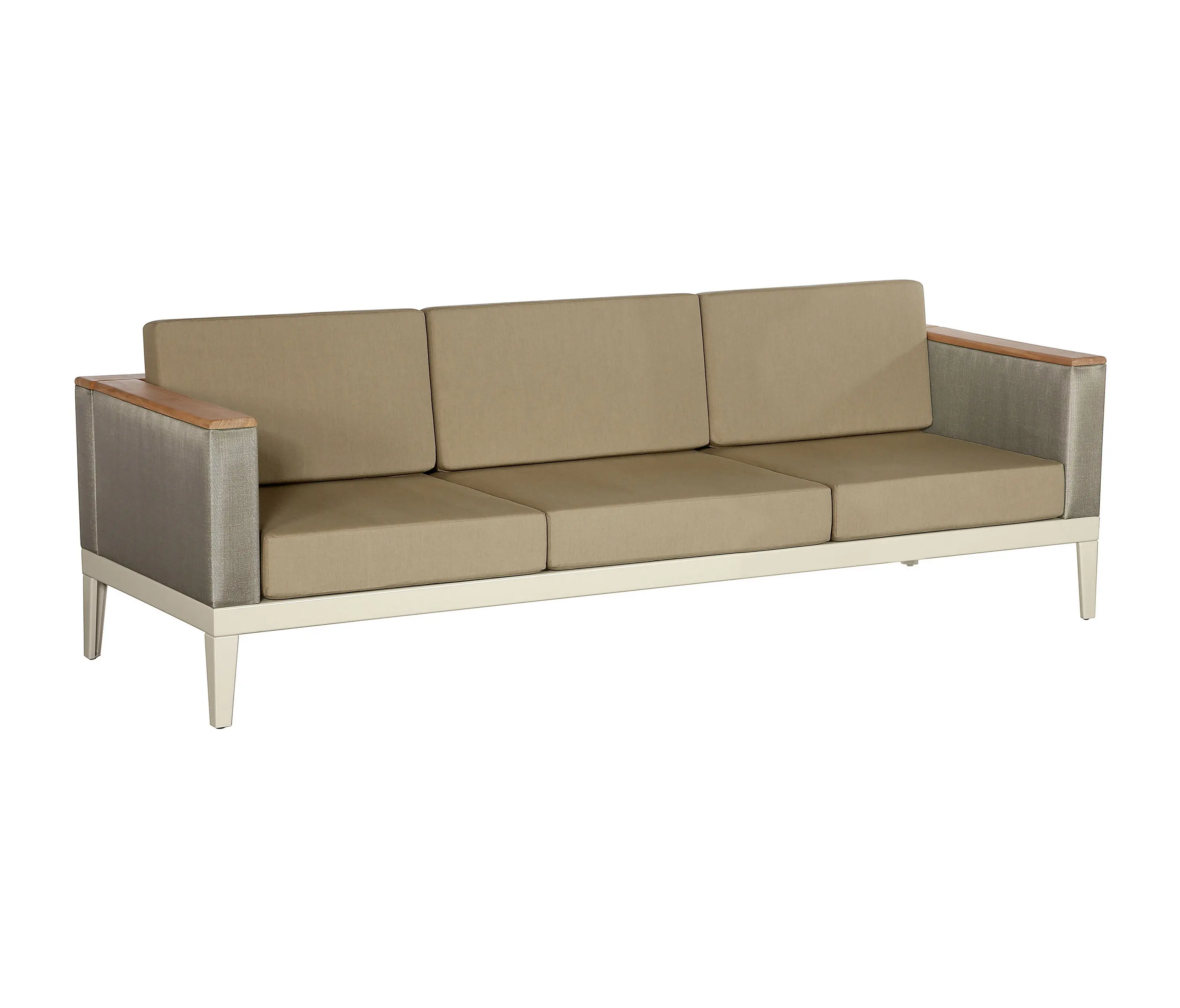 Barlow Tyrie - Aura Deep Seating Three-seat Settee DS (Champagne Frame - Titanium Sides)