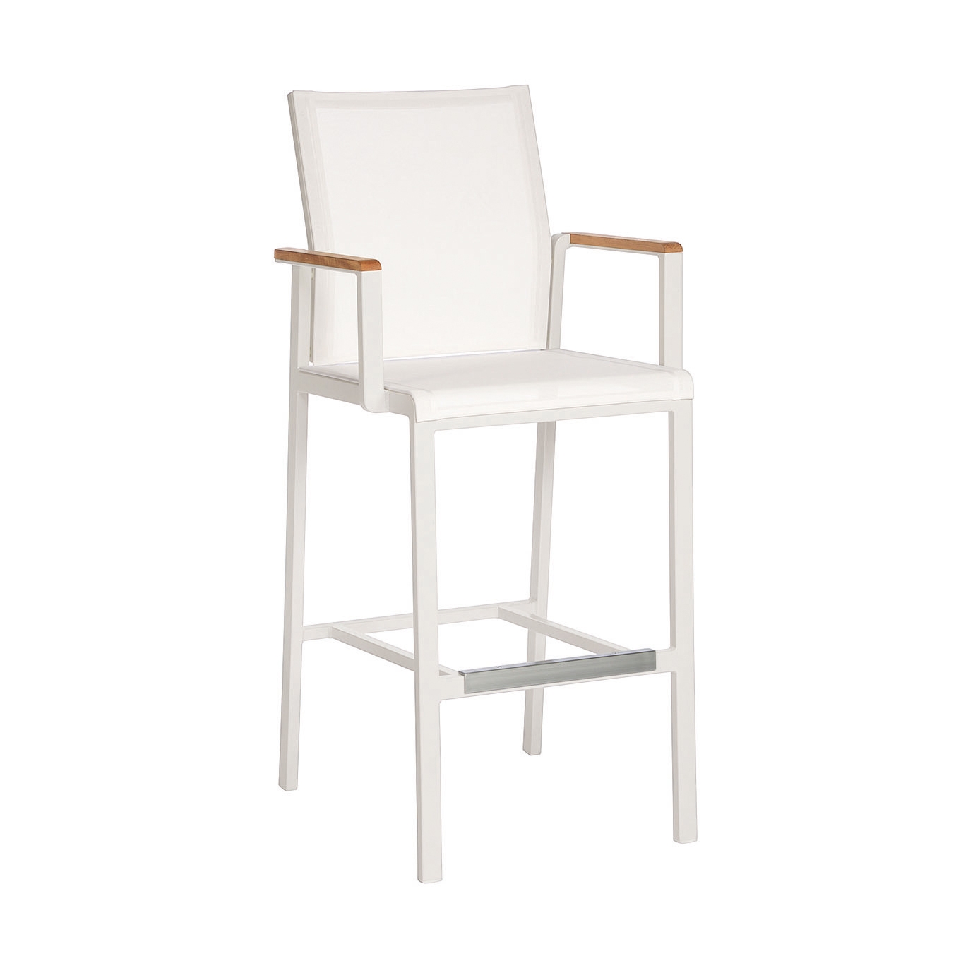 Aura High Dining Carver (Arctic White Frame - Pearl Sling)