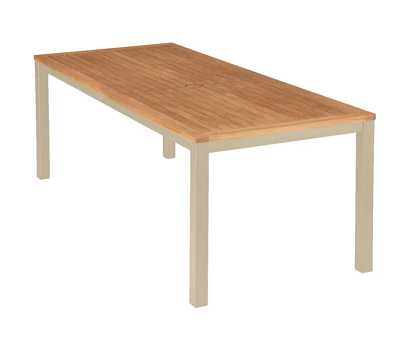 Barlow Tyrie - Aura Table 200 (Teak Top and Champagne Frame)