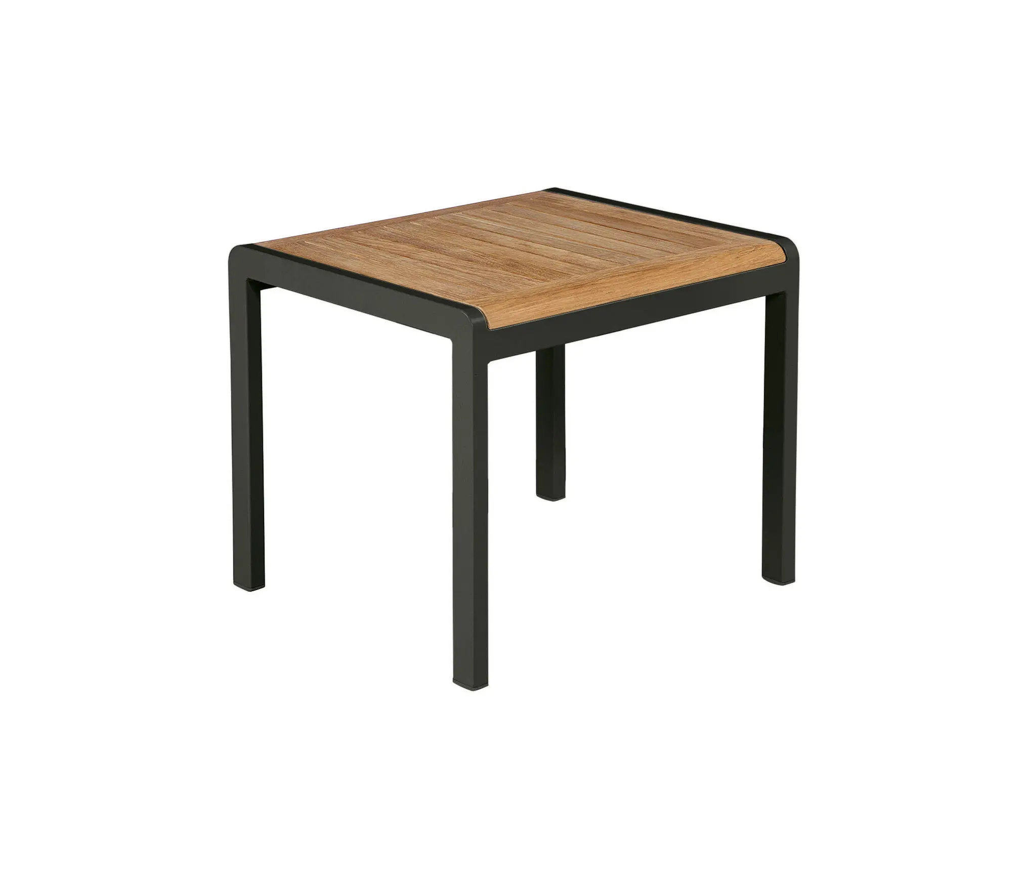 Barlow Tyrie - Aura Low Table 50 (Teak Top and Graphite Frame)