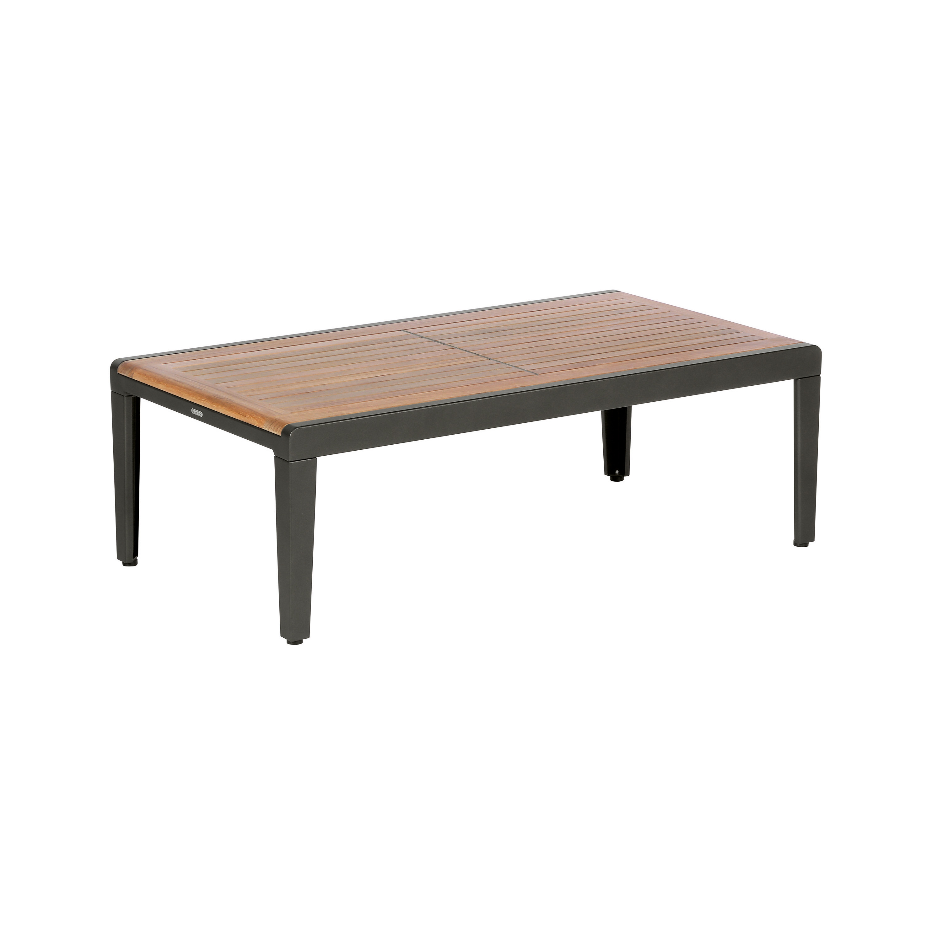 Aura Low Table 120 Rectangular (Teak Top and Graphite Frame)