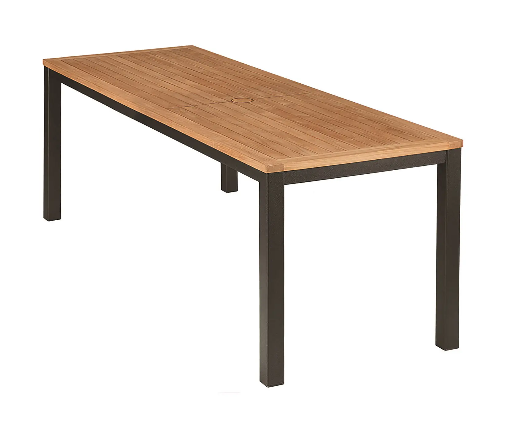 Barlow Tyrie - Aura Narrow Table 200 Rectangular (Teak Top and Graphite Frame)