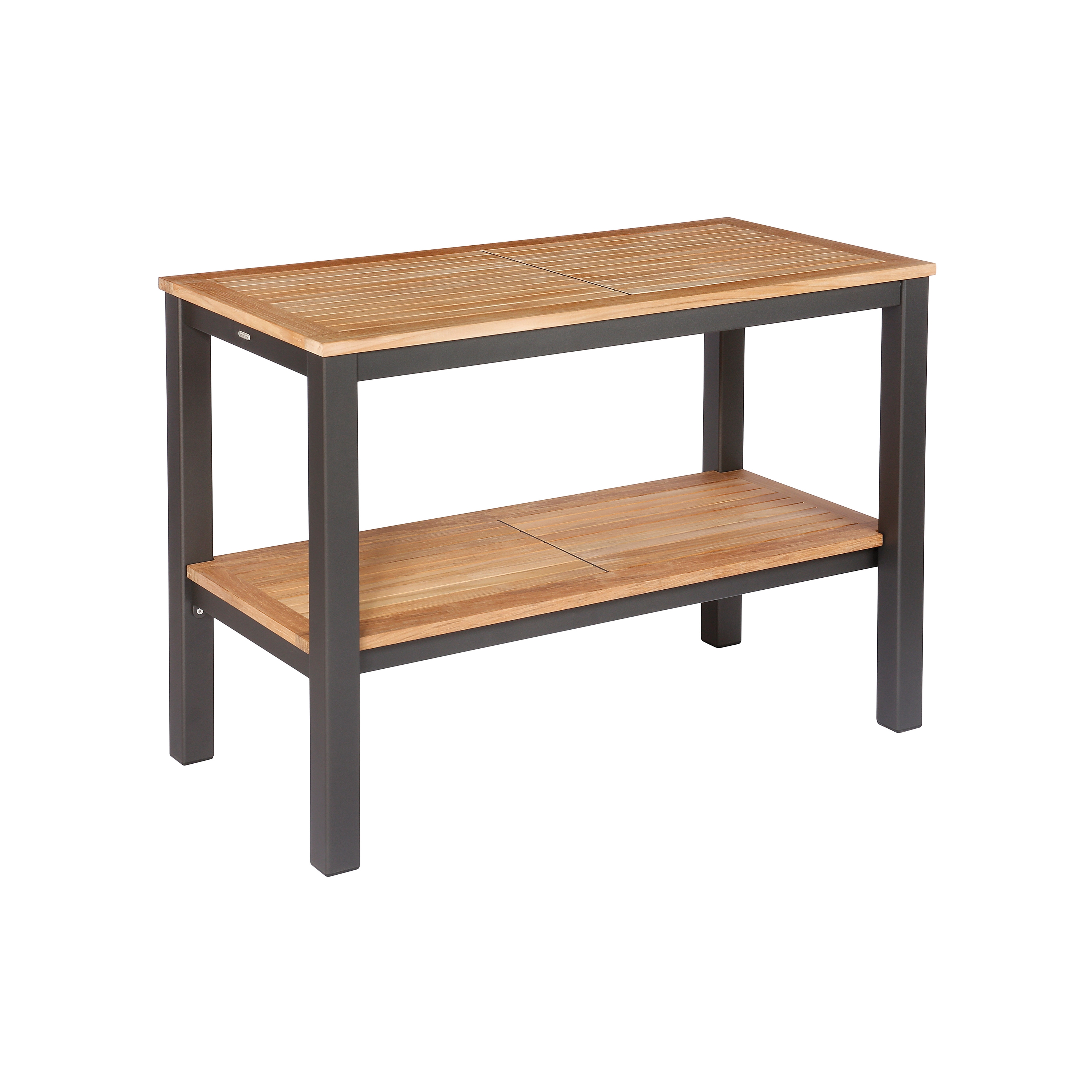 Aura Serving Table Rectangular (Teak Top and Graphite Frame)