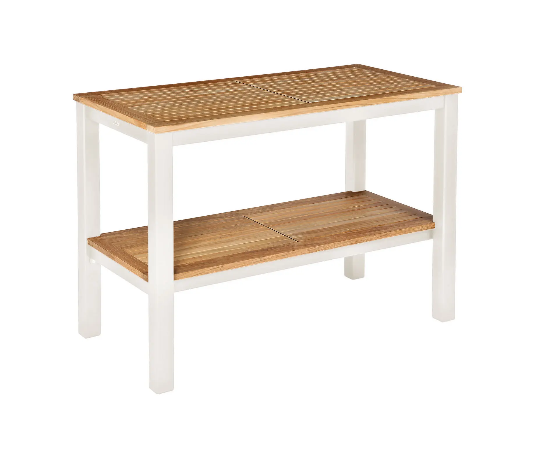 Barlow Tyrie - Aura Serving Table Rectangular (Teak Top and Arctic White Frame)