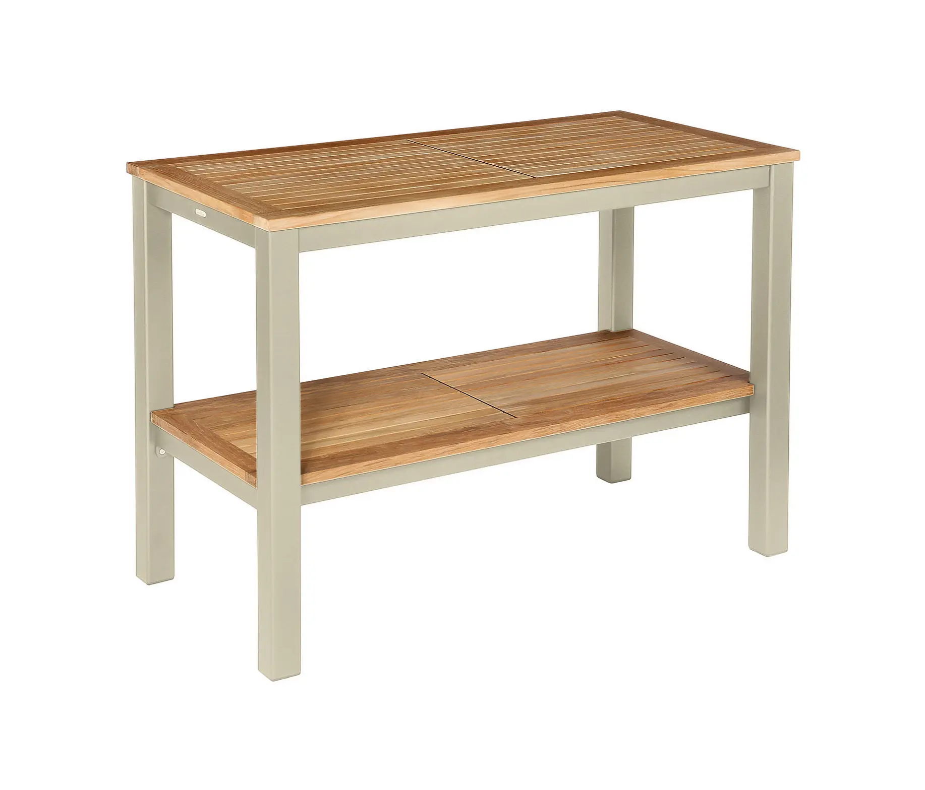 Barlow Tyrie - Aura Serving Table Rectangular (Teak Top and Champagne Frame)