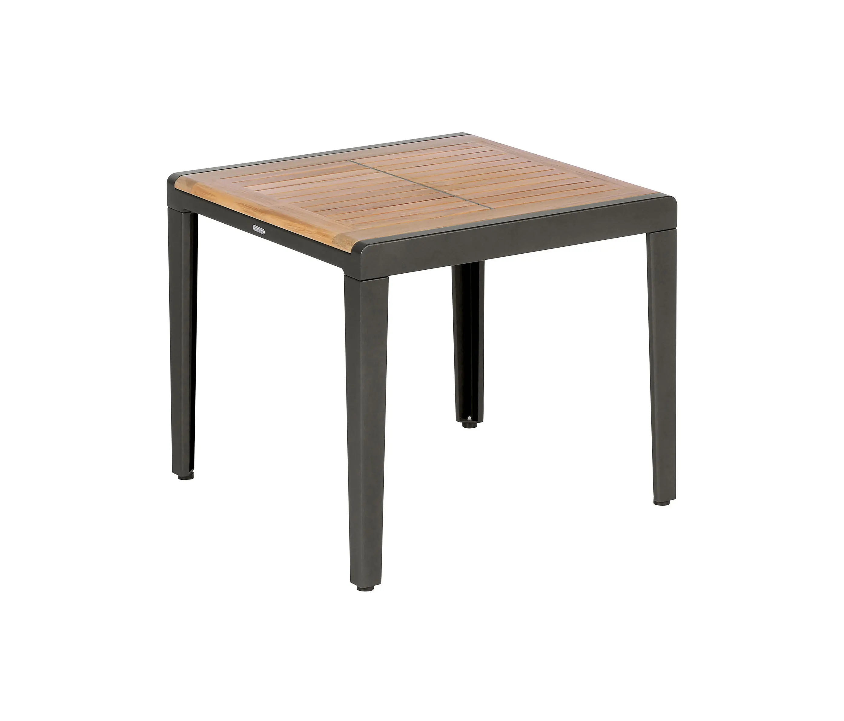 Barlow Tyrie - Aura Side Table 60 Square (Teak Top and Graphite Frame)