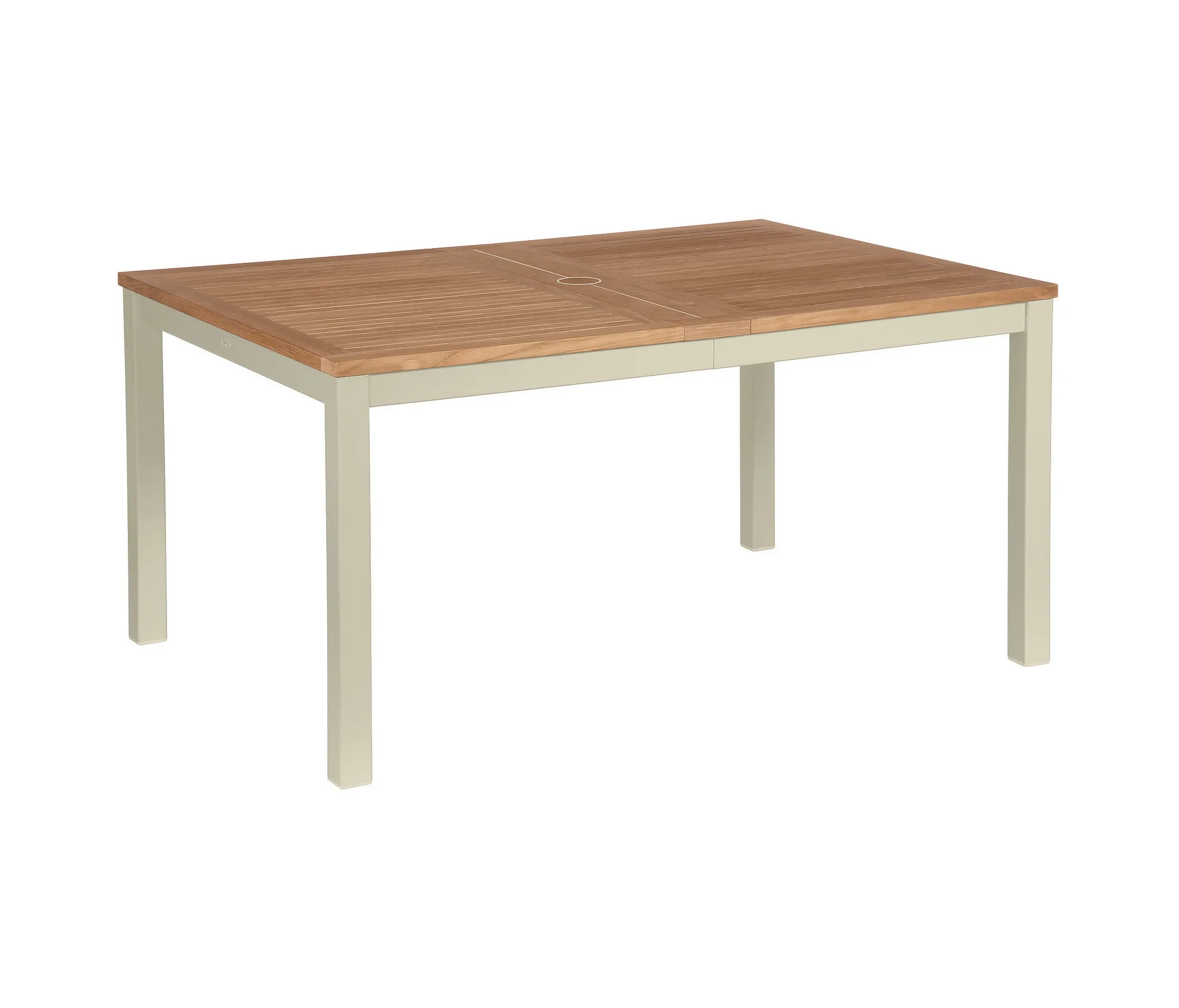Barlow Tyrie - Aura Extending Table 230 Rectangular (Teak Top and Champagne Frame)