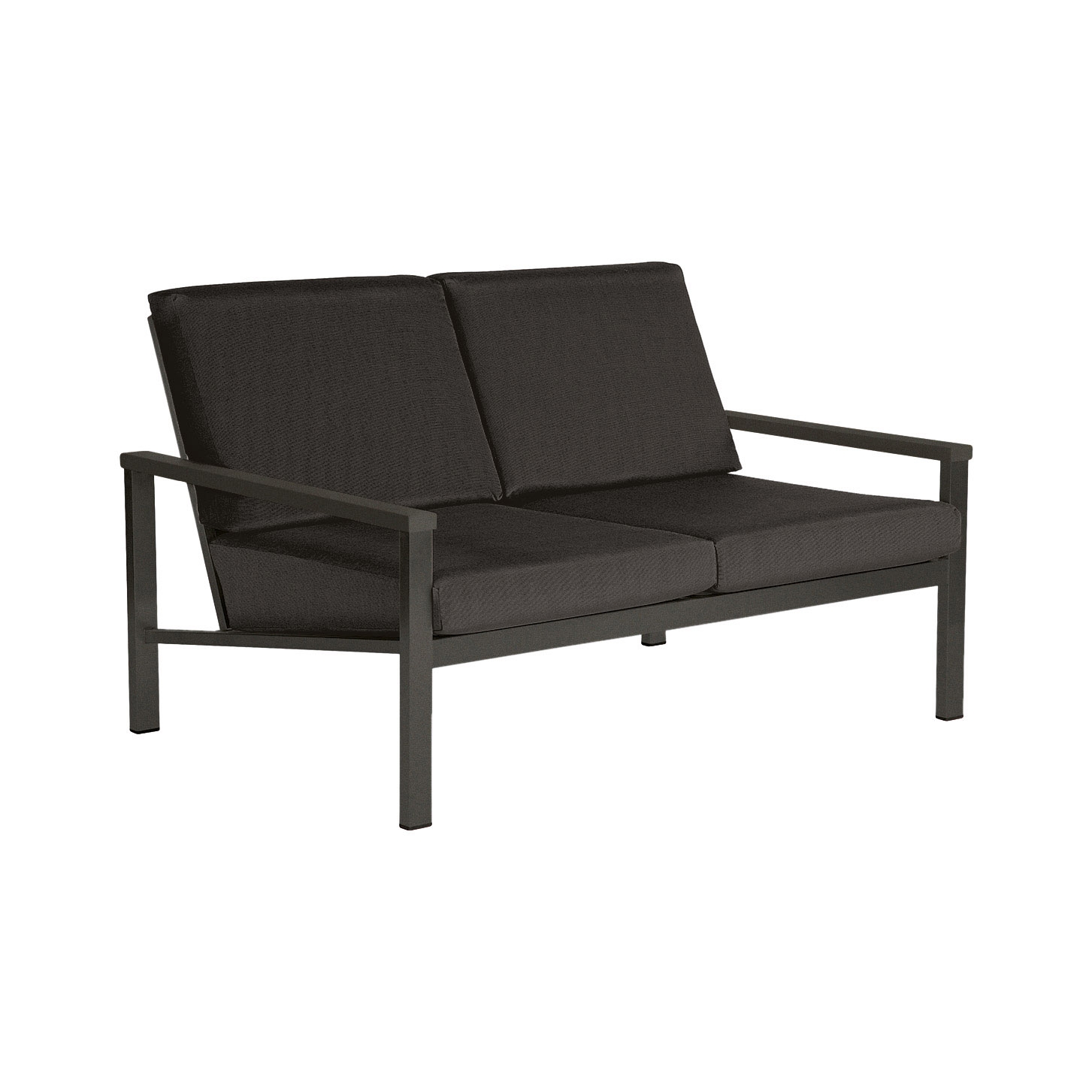 Mostra il prodotto Equinox Deep Seating Two-seater Settee (powder coated) (Graphite - Carbon Sunbrella® Webbing) del produttore Barlow Tyrie