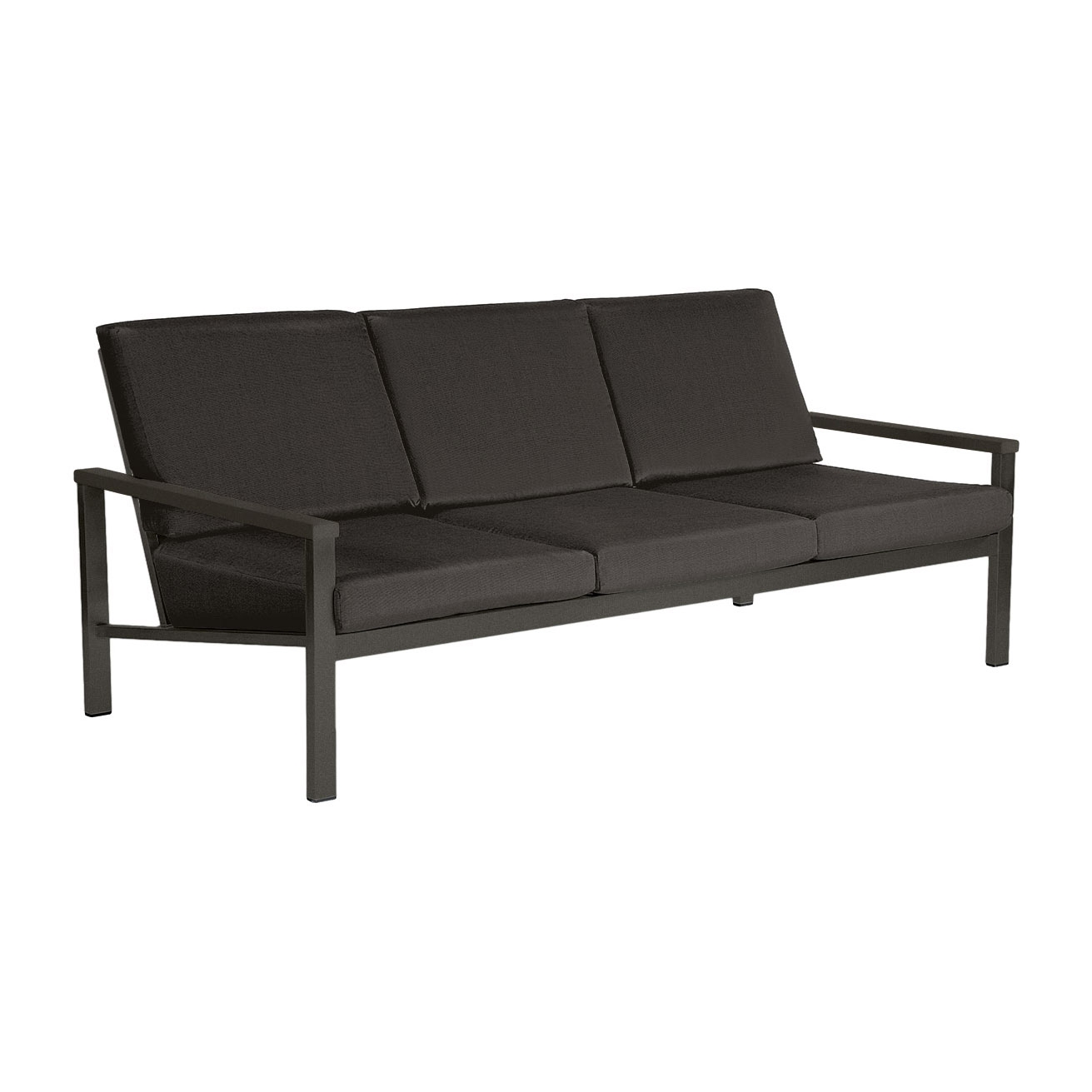 Mostra il prodotto Equinox Deep Seating Three-seater Settee (powder coated) (Graphite - Carbon Sunbrella® Webbing) del produttore Barlow Tyrie