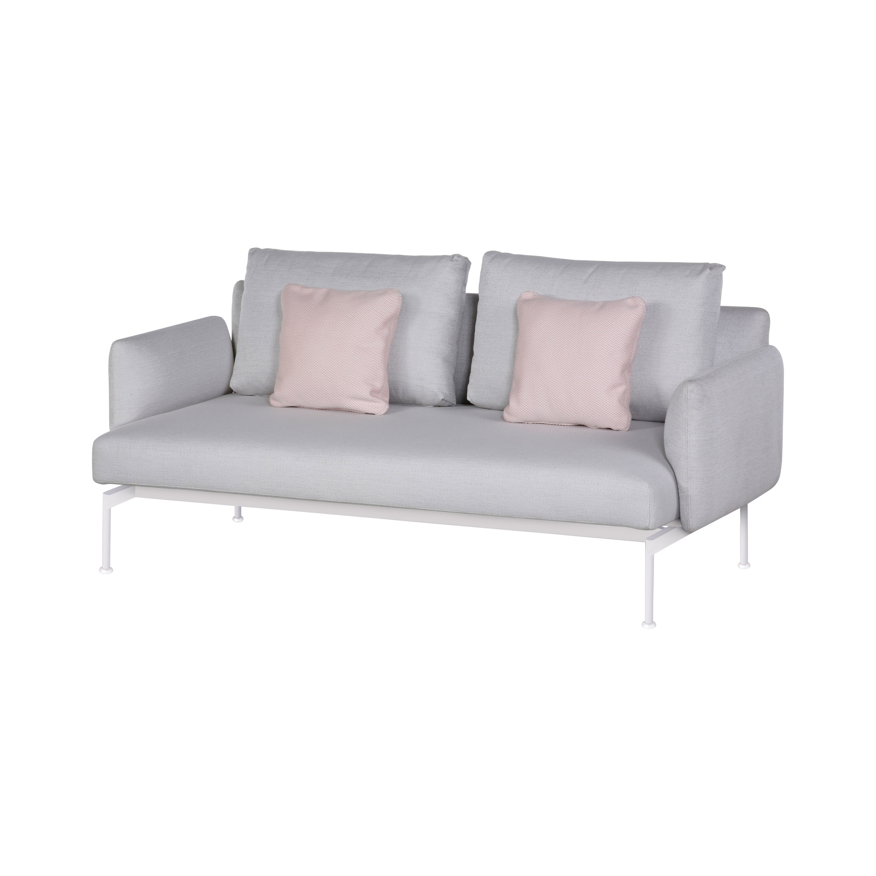 Layout Zweisitzer-Sofa Gestell Arctic White