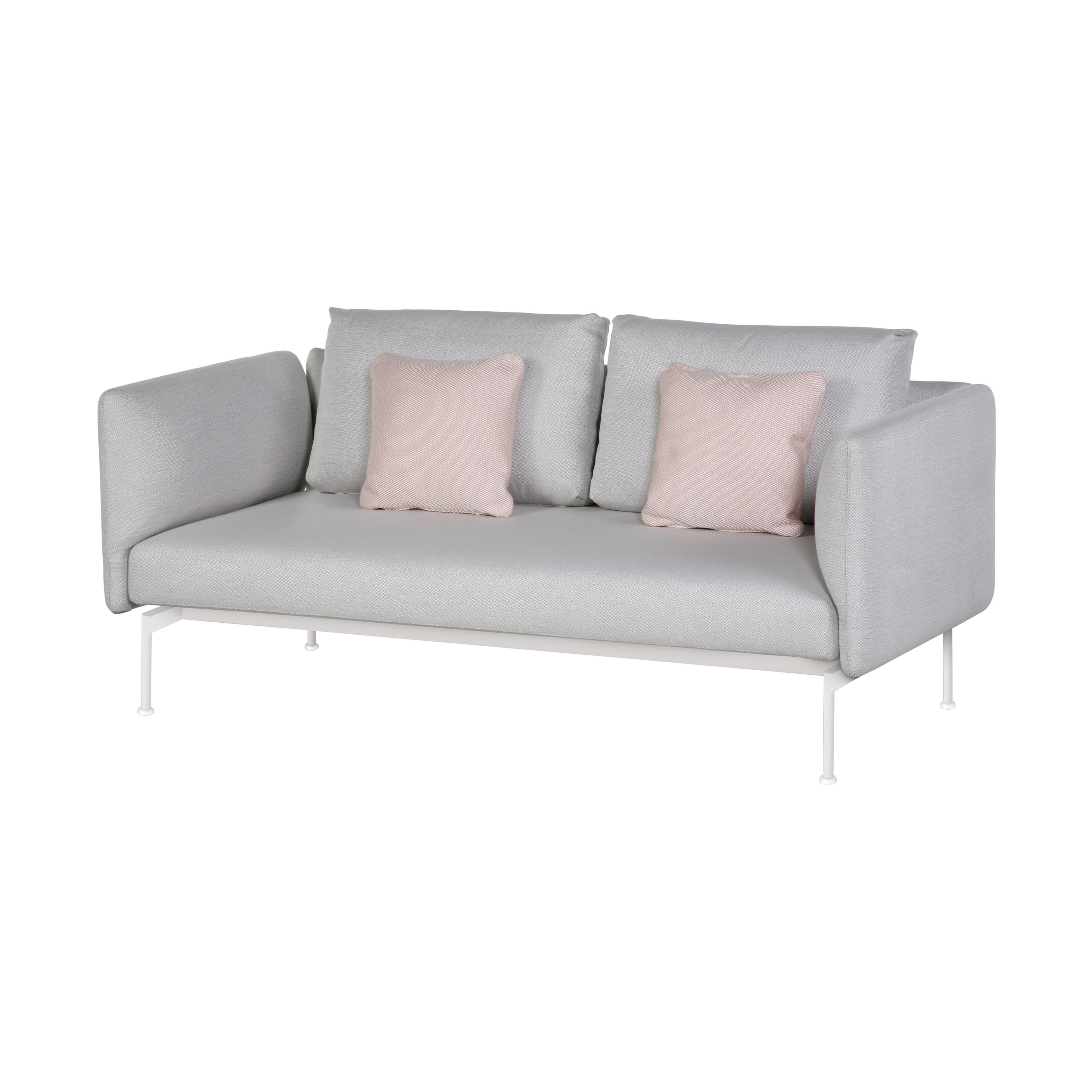 Layout Zweisitzer-Sofa hoher Arm Gestell Arctic White
