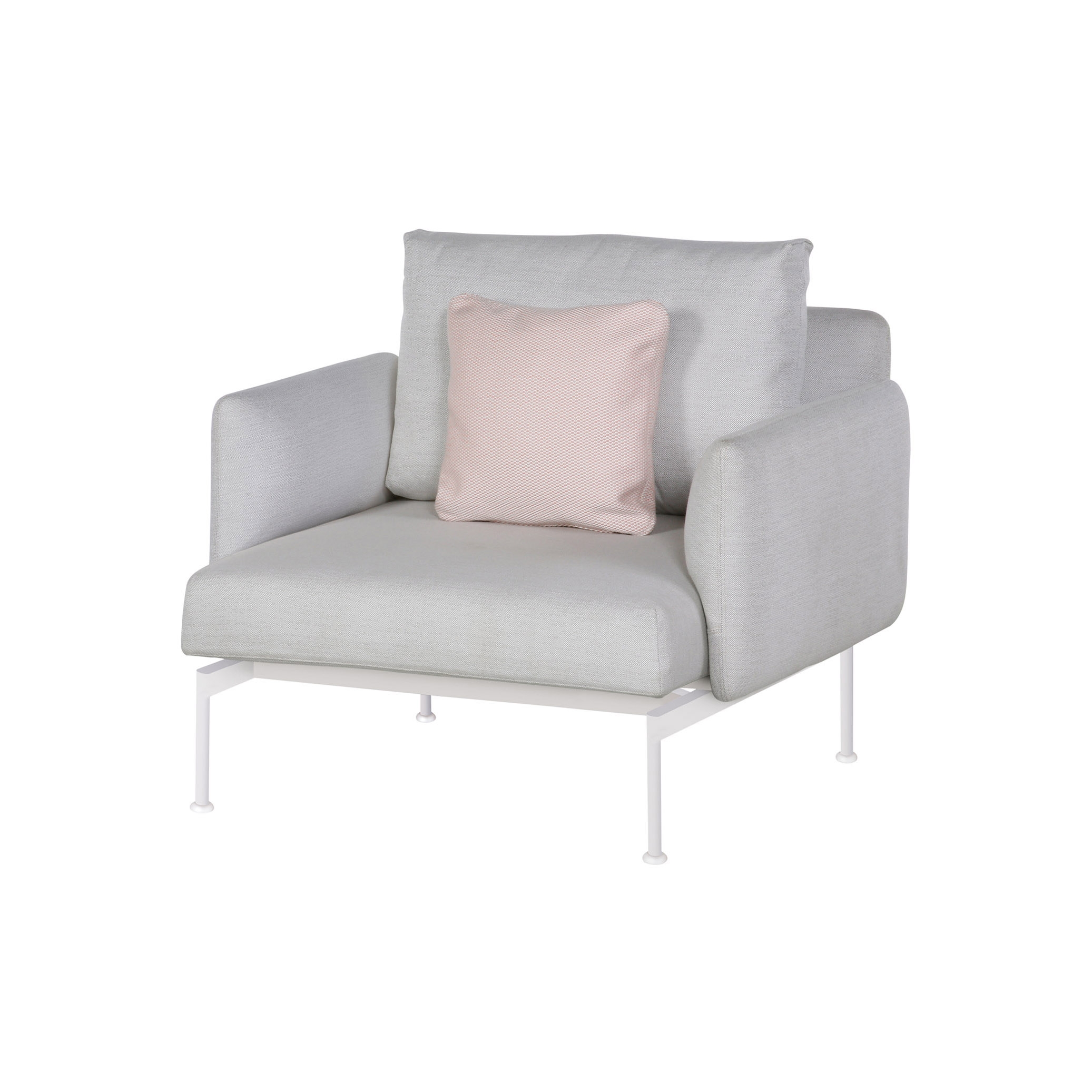 Layout Single Seat - Single seat and back with Low Arms (Arctic White Frame)