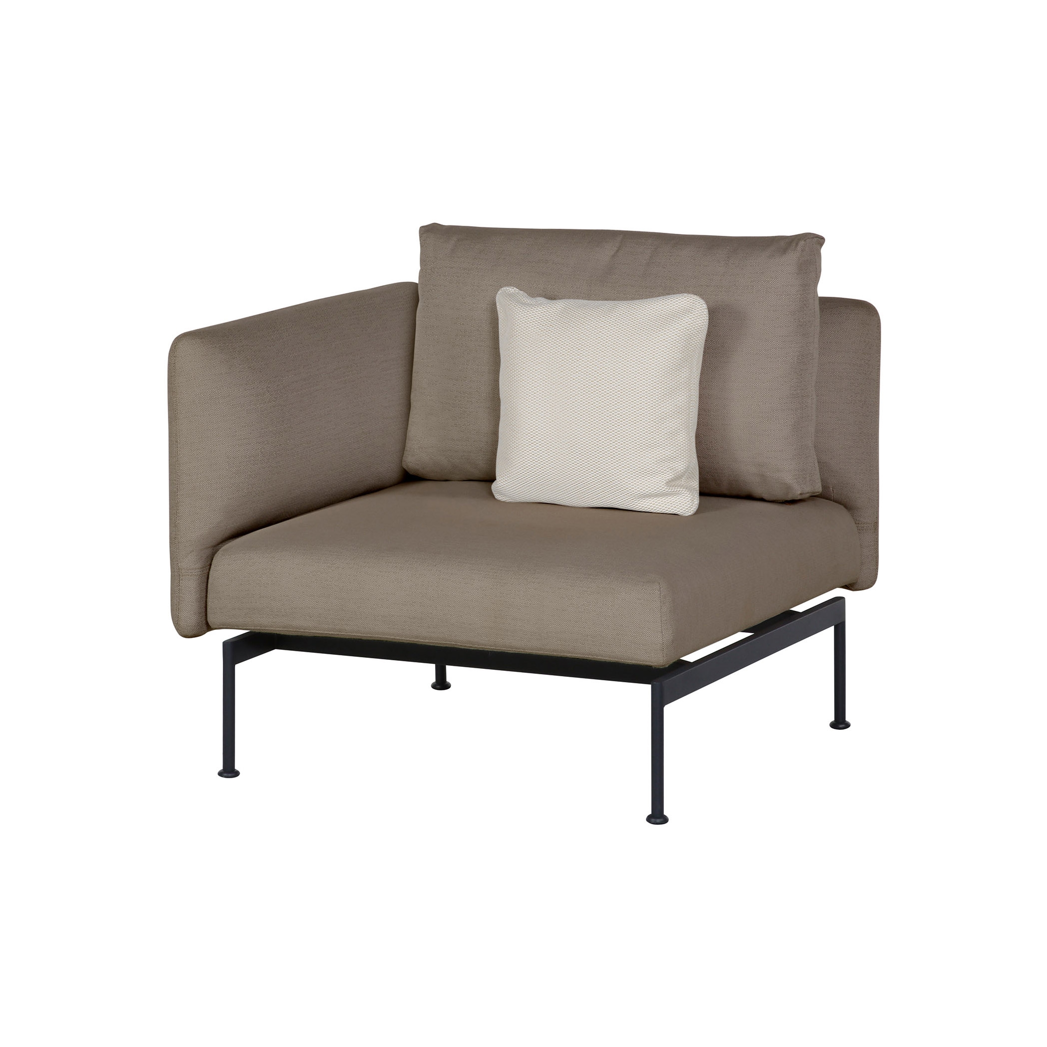 Display product Layout Single Seat - One High Arm Layout Single Seat - One High Arm (Forge Grey Frame) from manufacturer Barlow Tyrie
