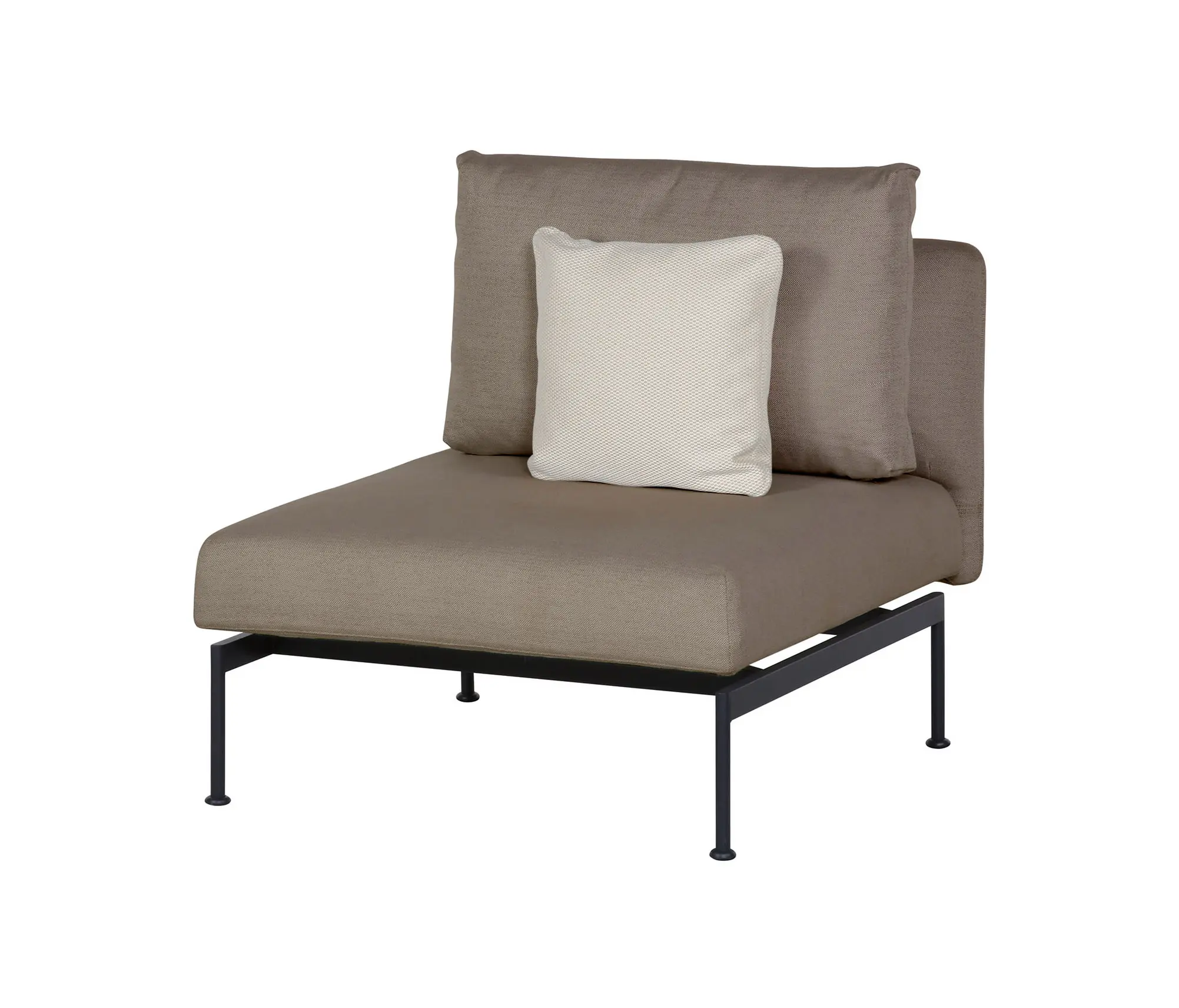Barlow Tyrie - Layout Single Bench - Single seat with back (Forge Grey Frame)