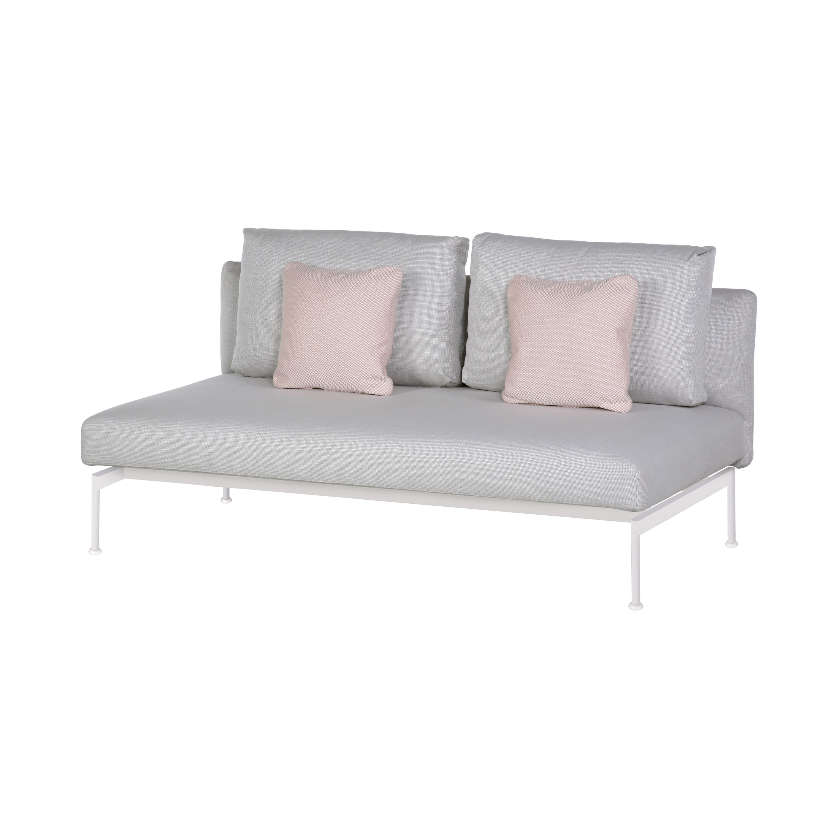 Layout Double Bench - Double seat with back (Arctic White Frame)