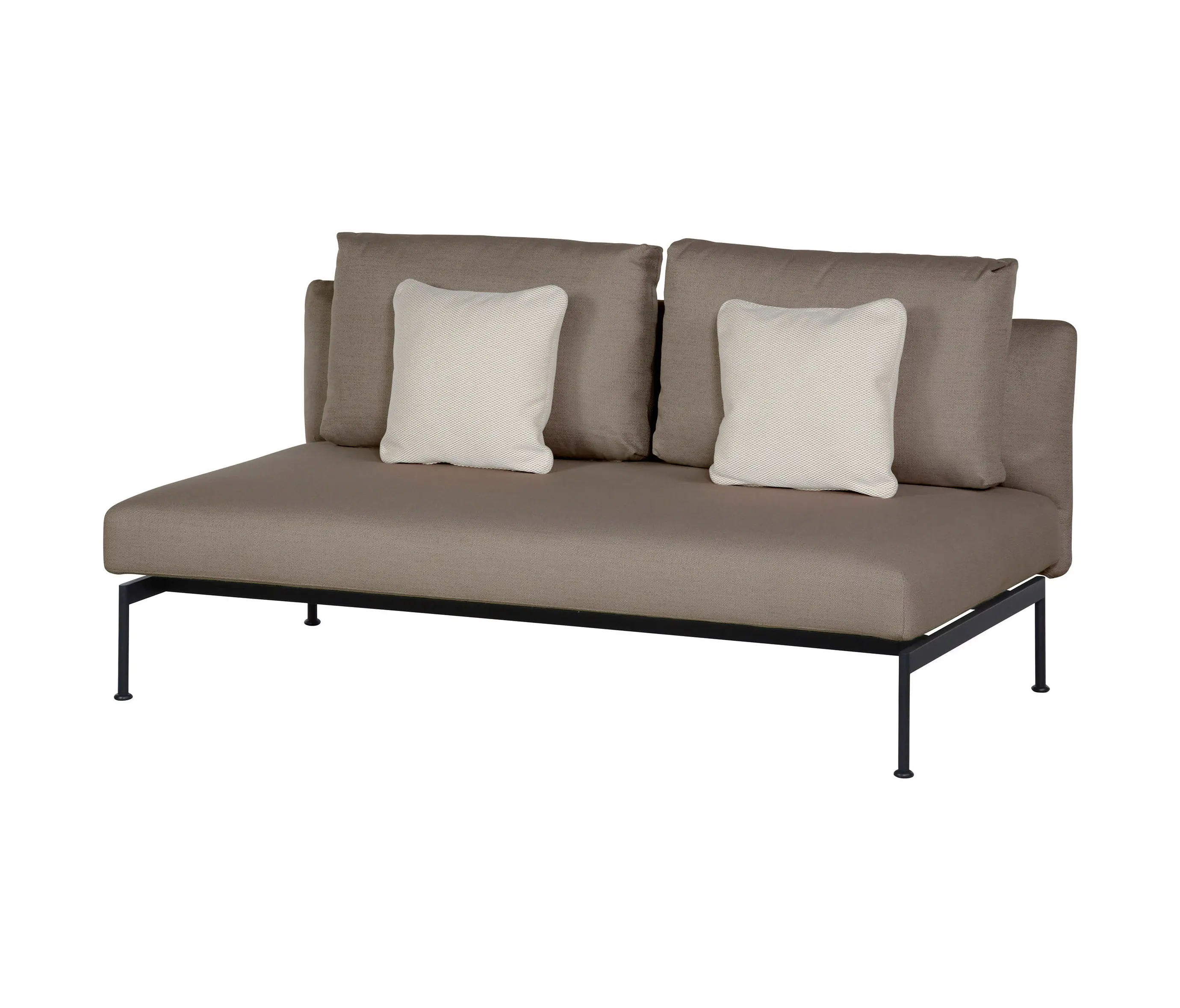 Barlow Tyrie - Layout Double Bench - Double seat with back (Forge Grey Frame)