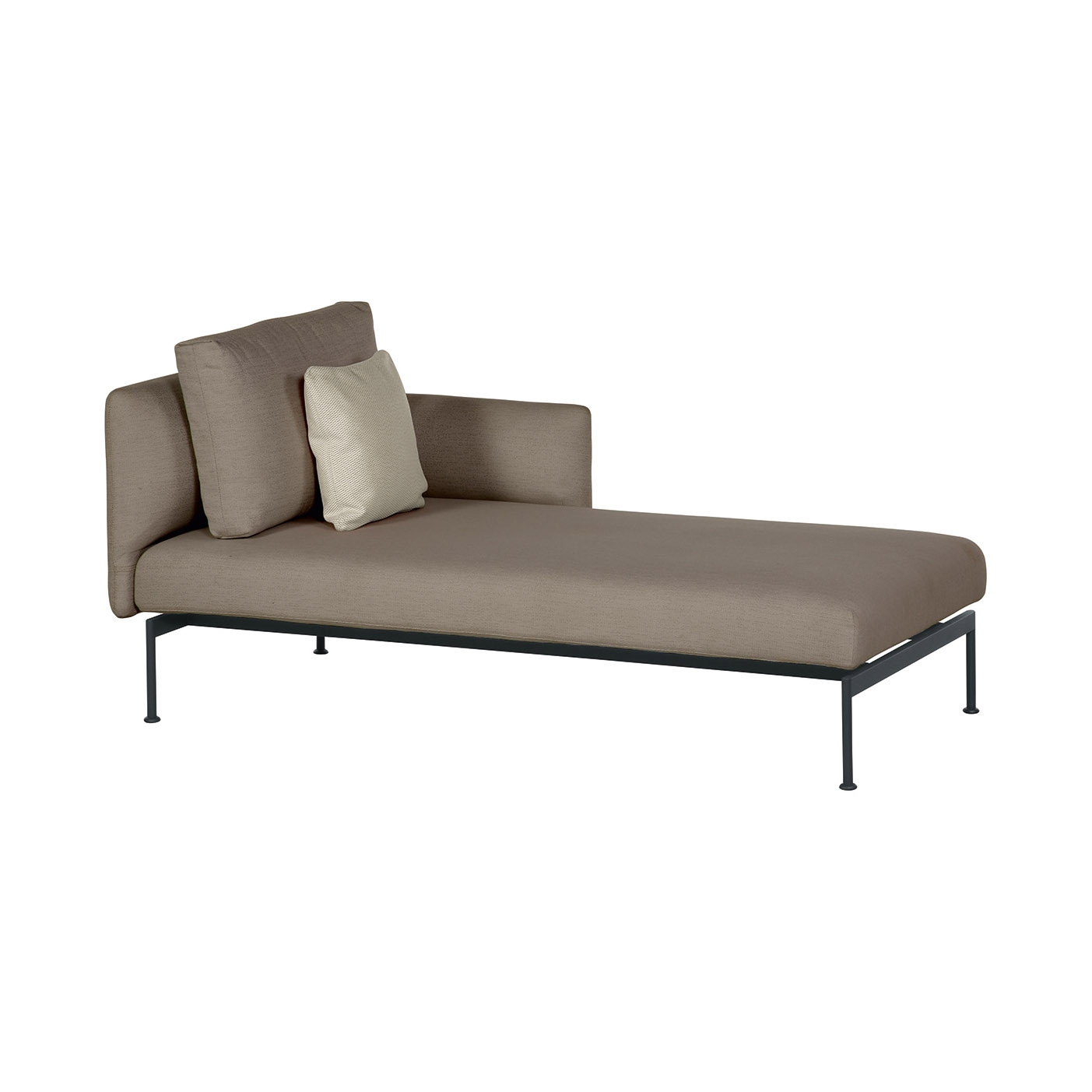 Afficher le produit Layout Single Chaise - Double seat and single back + single low arm (Forge Grey Frame) du fabricant Barlow Tyrie