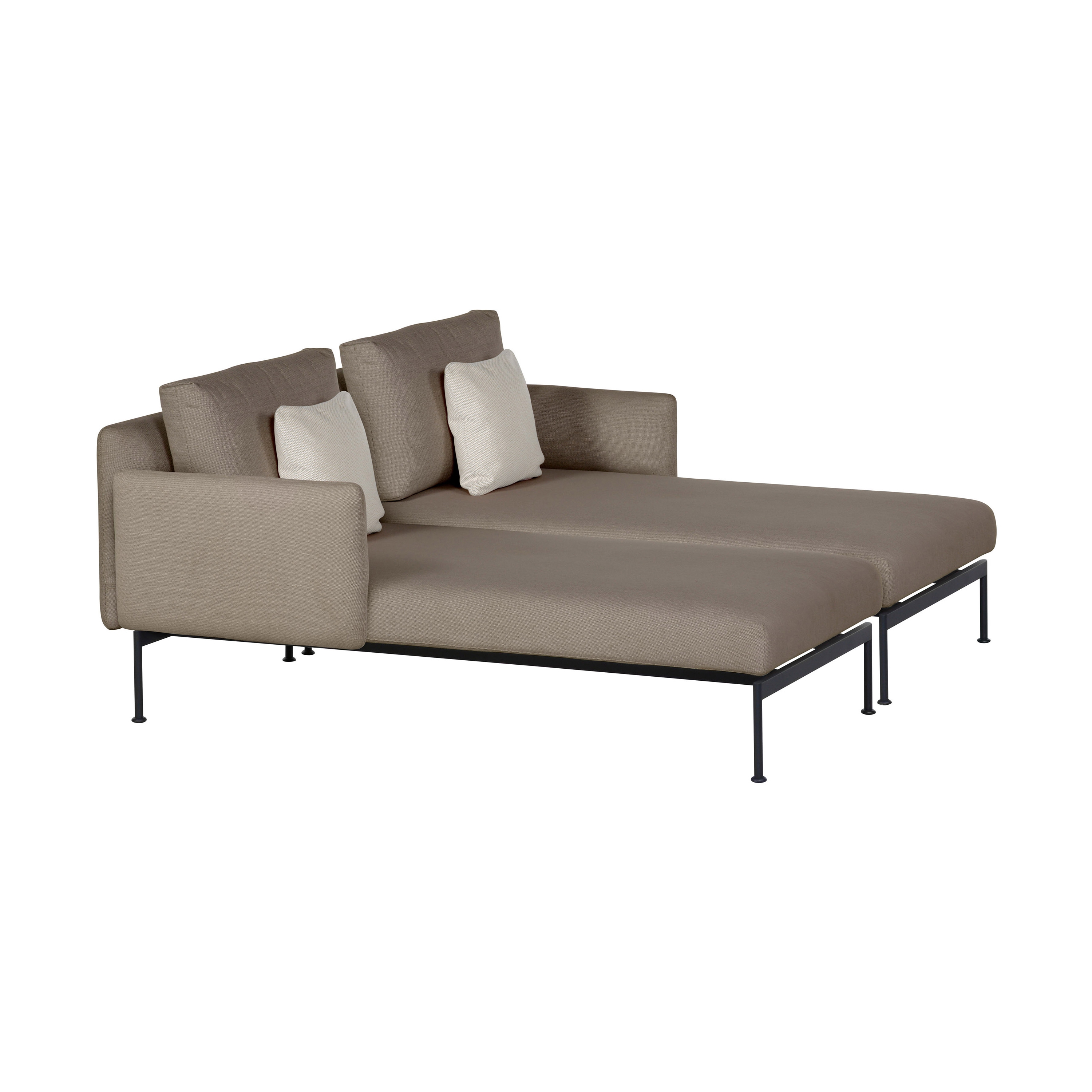 Afficher le produit Layout Double Chaise - Double seats and single backs + single low arms (Forge Grey Frame) du fabricant Barlow Tyrie