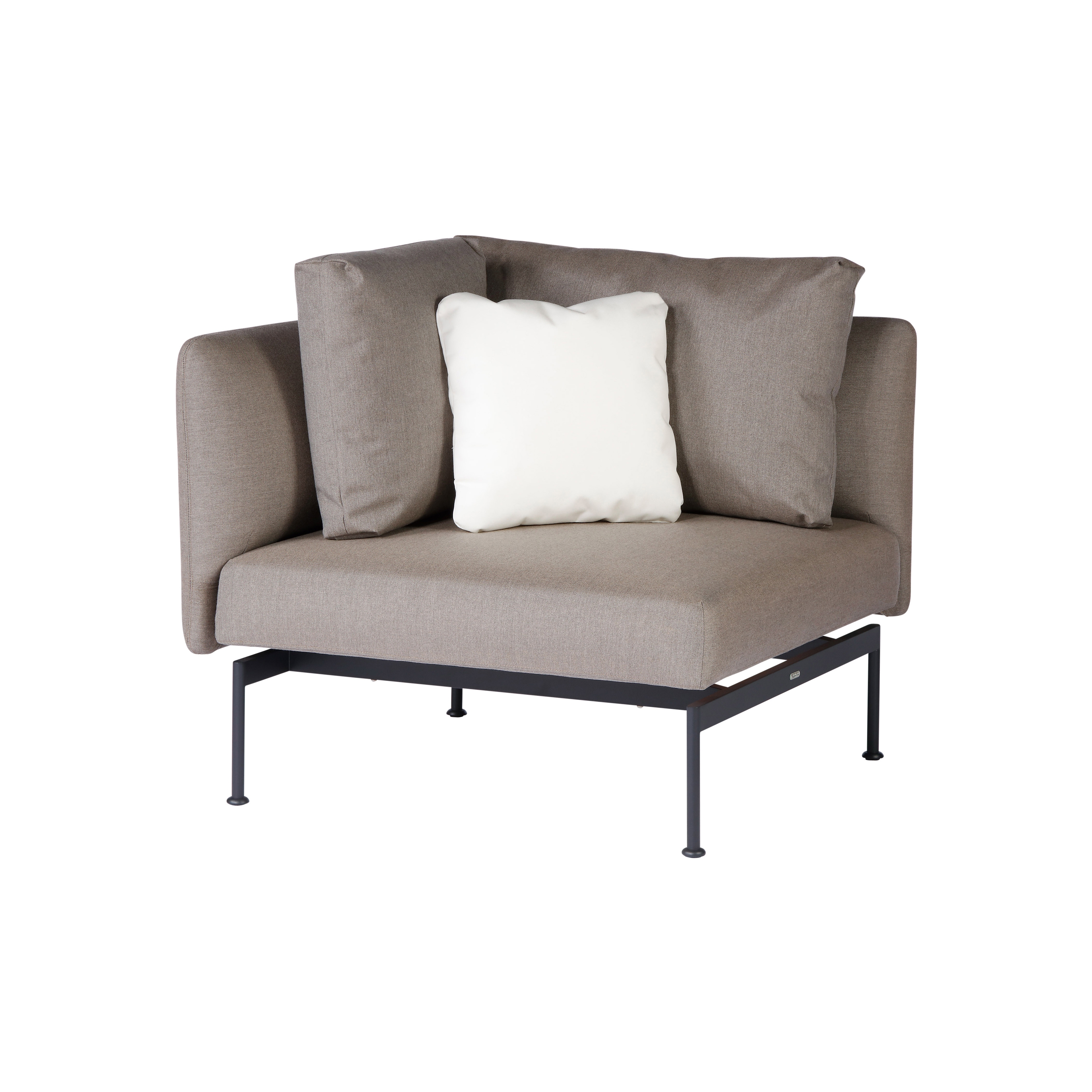 Display product Layout Corner Seat (Forge Grey Frame) from manufacturer Barlow Tyrie