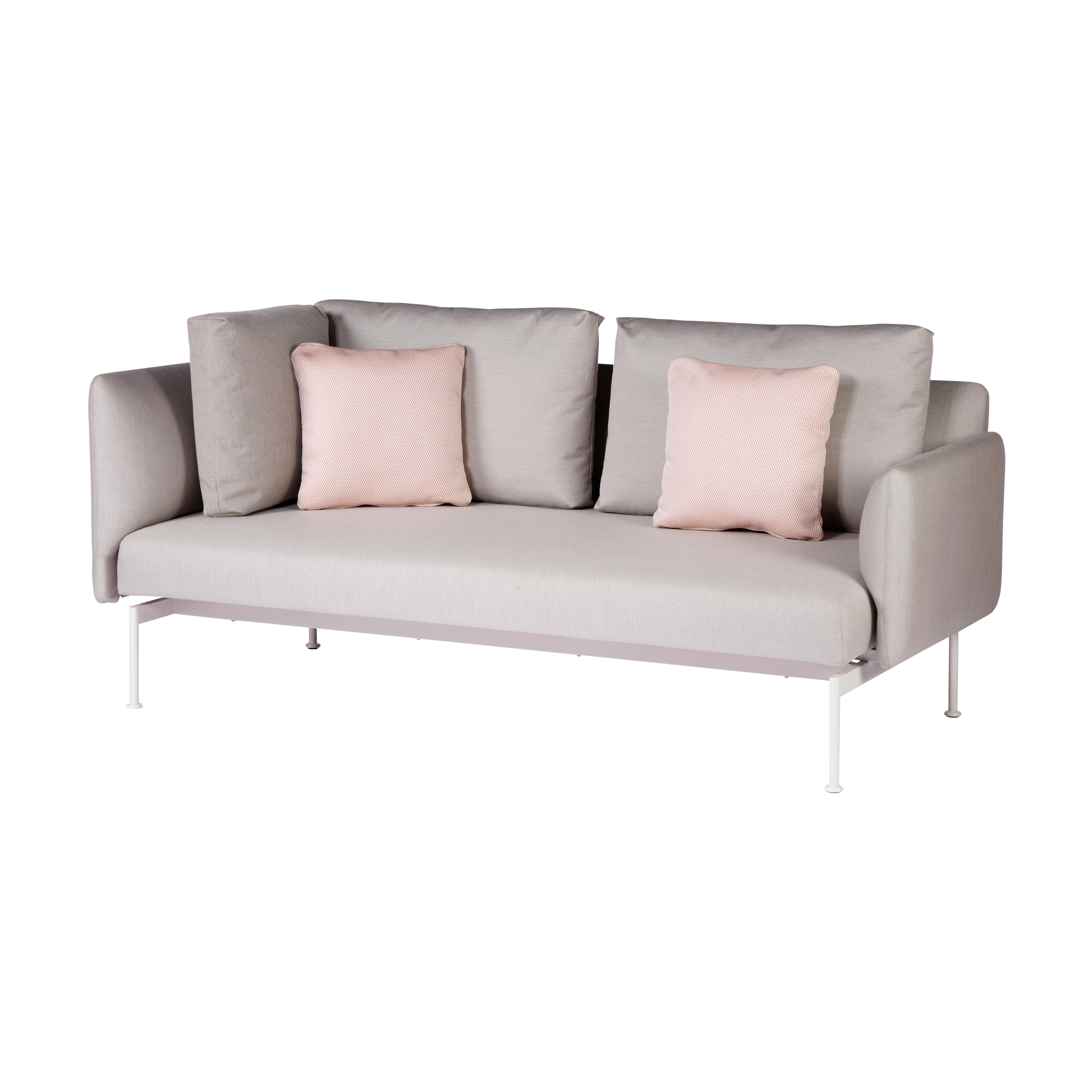 Layout Double Corner Seat + Low Arm (Arctic White Frame)