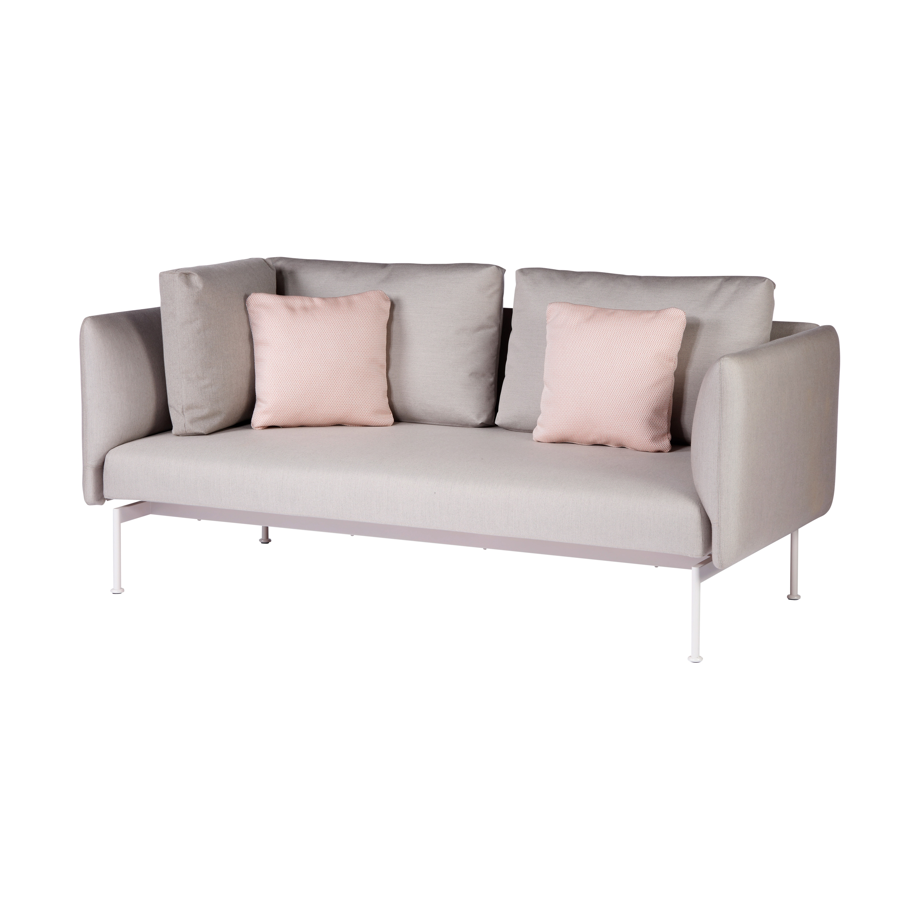 Layout Doppel-Endmodul mit hohem Arm Gestell Arctic White