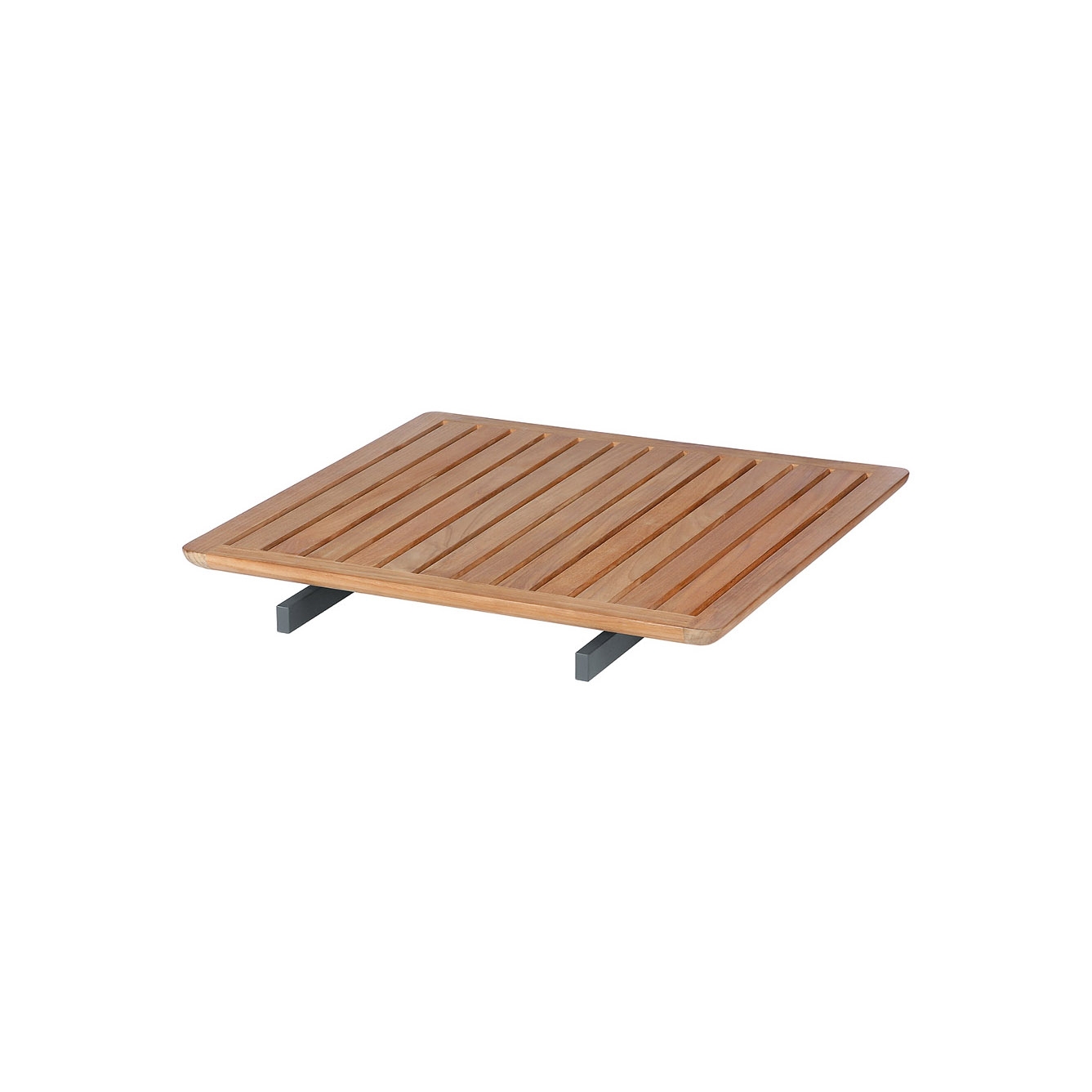 Display product Layout Bridging Table 80 Square with Teak top (powder coated) (Forge Grey Frame) from manufacturer Barlow Tyrie