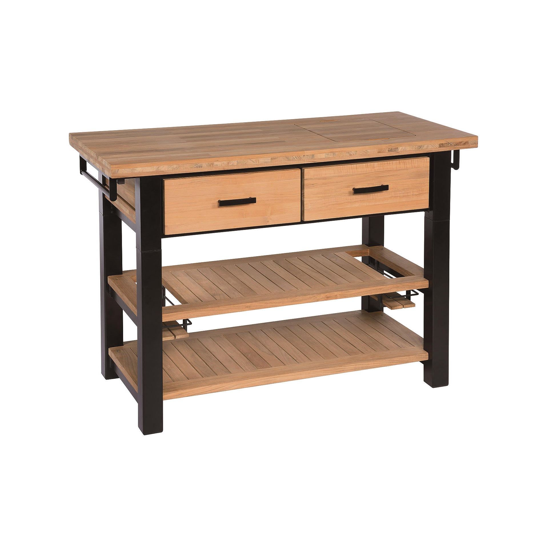 Produkt Titan Serviertisch 136-179 x 61 cm Rustikales Teakholz / Gestell schwarz des Herstellers Barlow Tyrie anzeigen