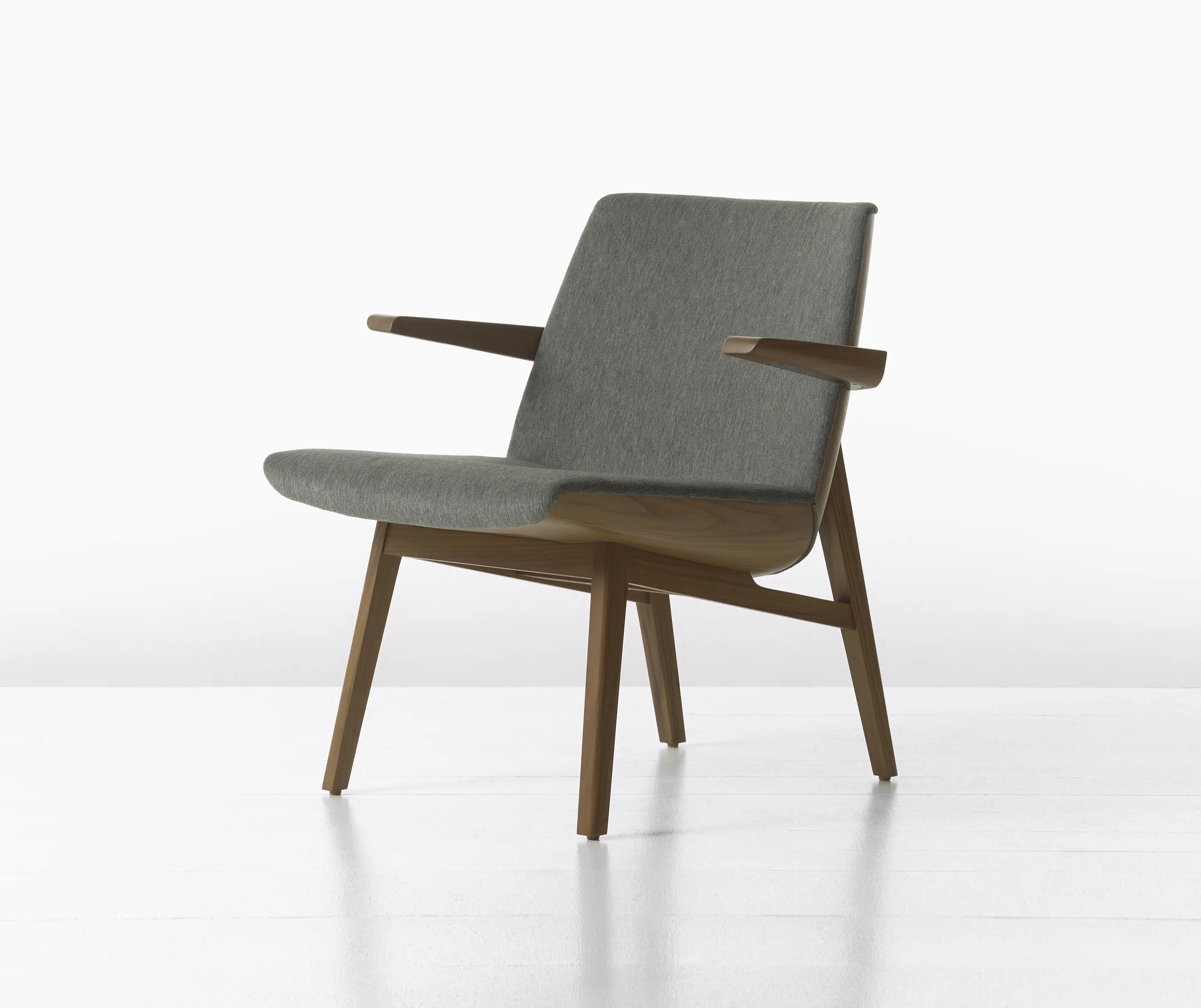 Geiger - Clamshell Lounge Lowback Wood Armchair